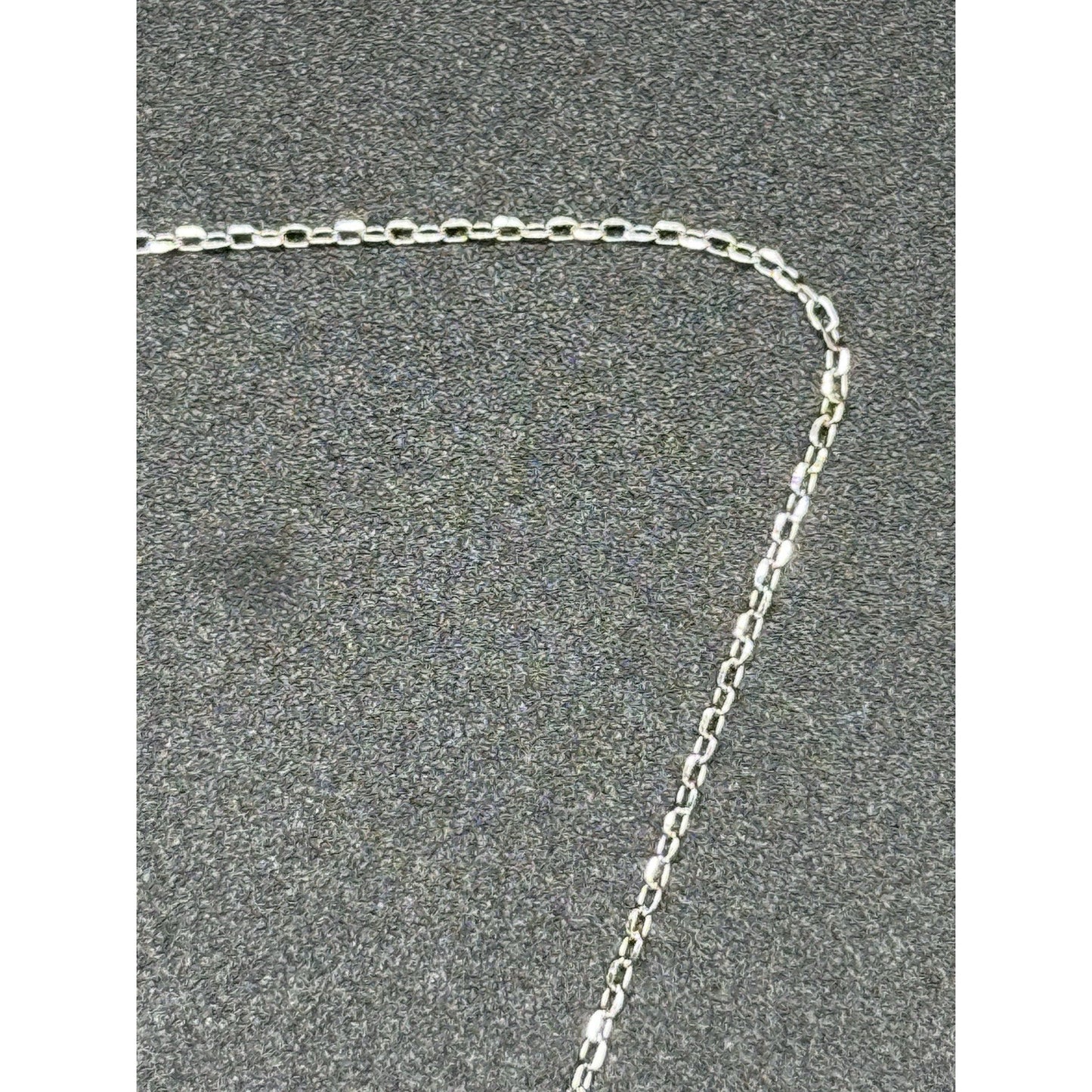 18” New Condition Sterling Silver Cross Bead Pendant Necklace 925