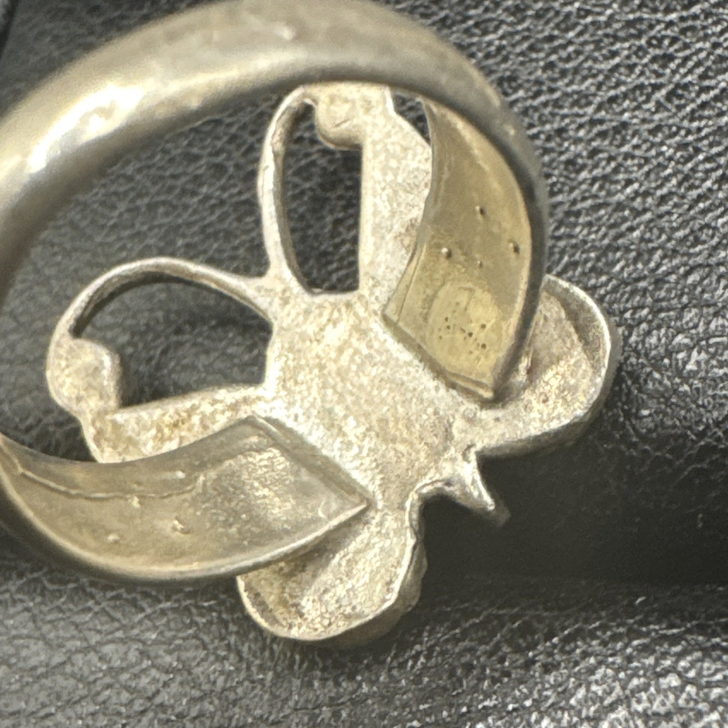 Vintage Sterling Silver Turquoise Inlay Butterfly Ring 925 Size 5 Tested P2