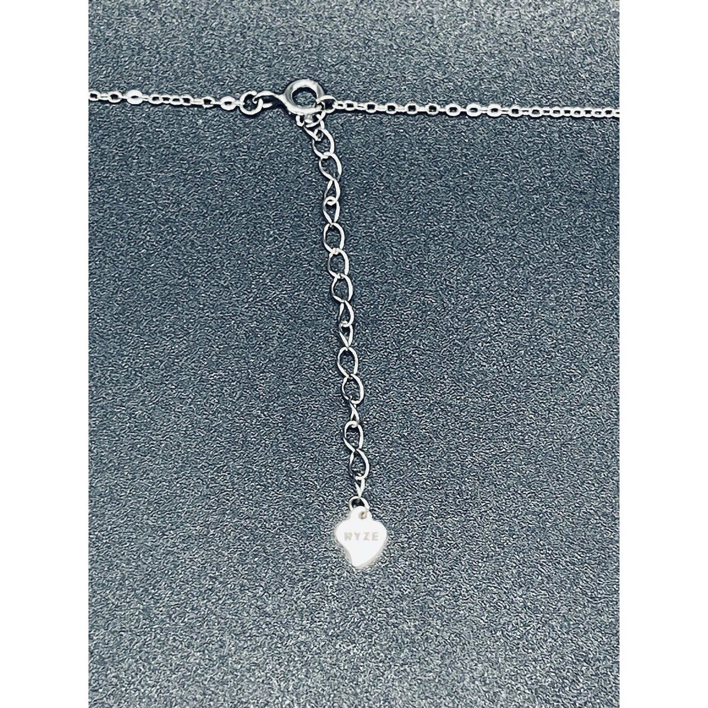 18” Sterling Silver Red Cubic Zirconia Halo Pendant Necklace Extender L13
