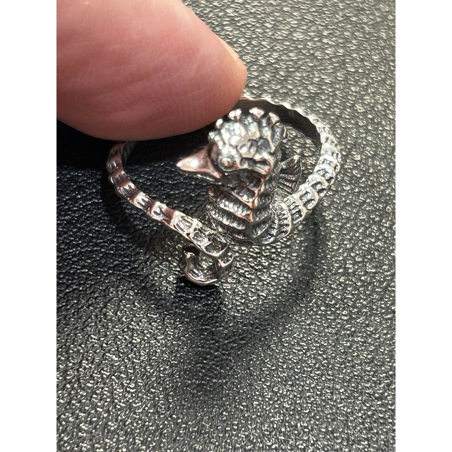 New Condition Sterling Silver Seahorse Ring Size 7.00