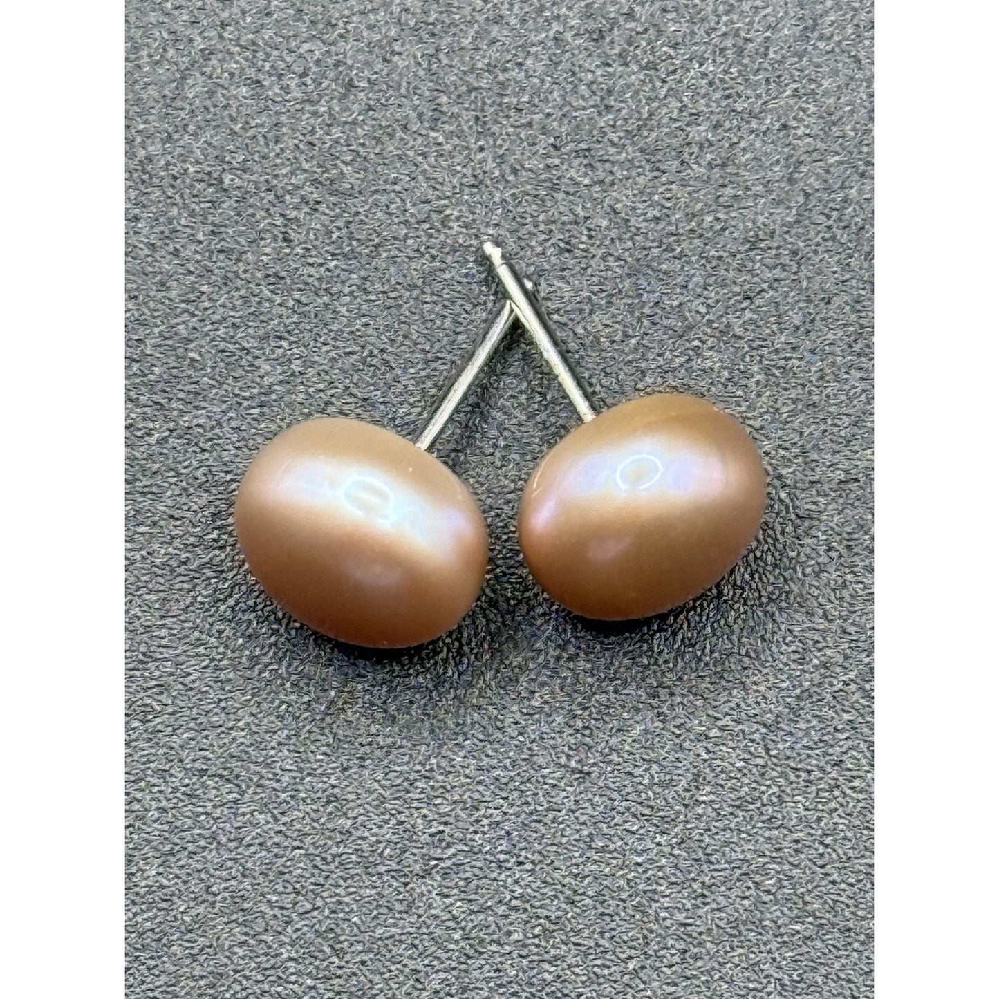 8.5MM Pink Pearl Genuine Sterling Silver Studs N20