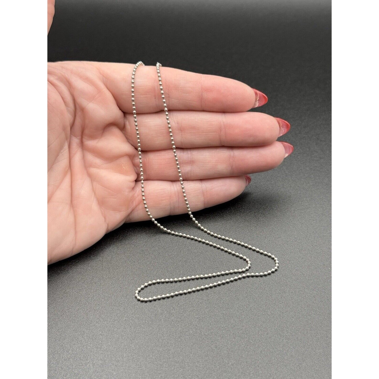 16” Sterling Silver Bathtub Chain Necklace 925 N12