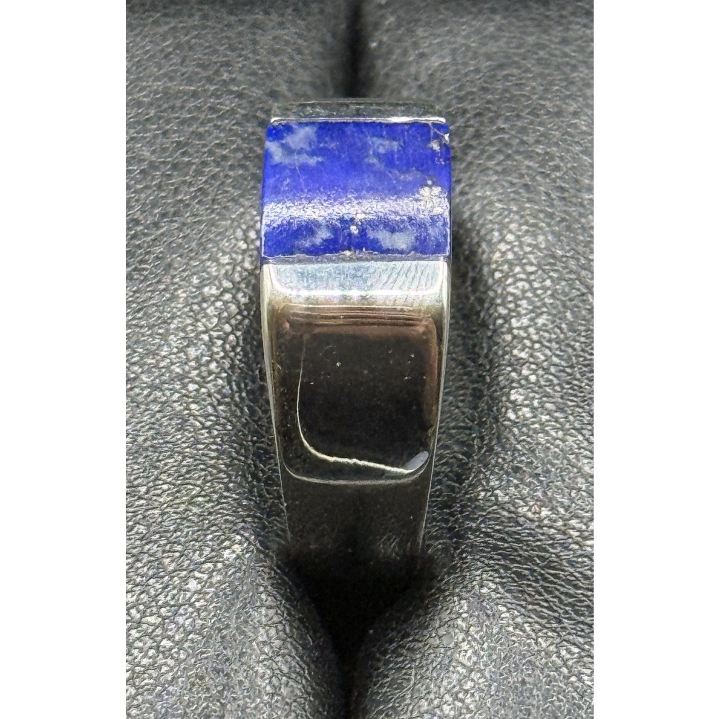 New Condition Sterling Silver Genuine Lapis Ring Size 10.75