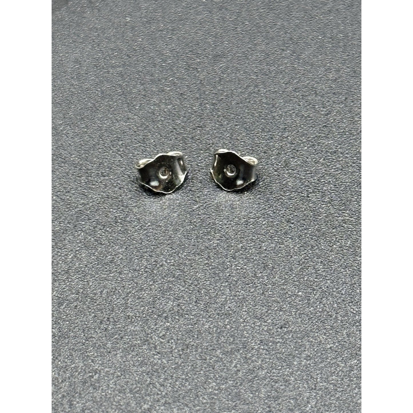 JTV NOS Sterling Silver Illusion Blue Diamond Earrings Two Diamond N20