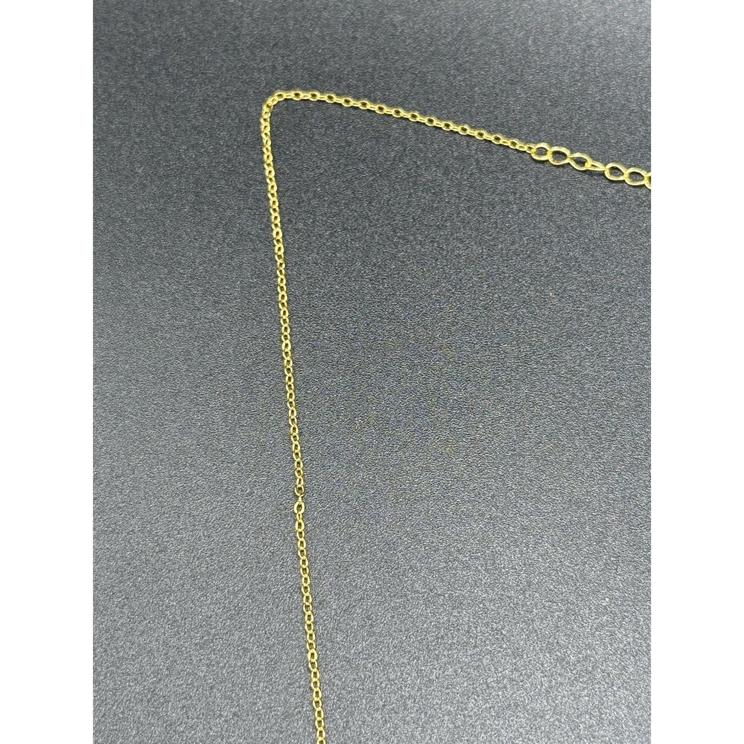 New Condition 18” Gold Sterling Silver Moissanite Station Necklace GRA