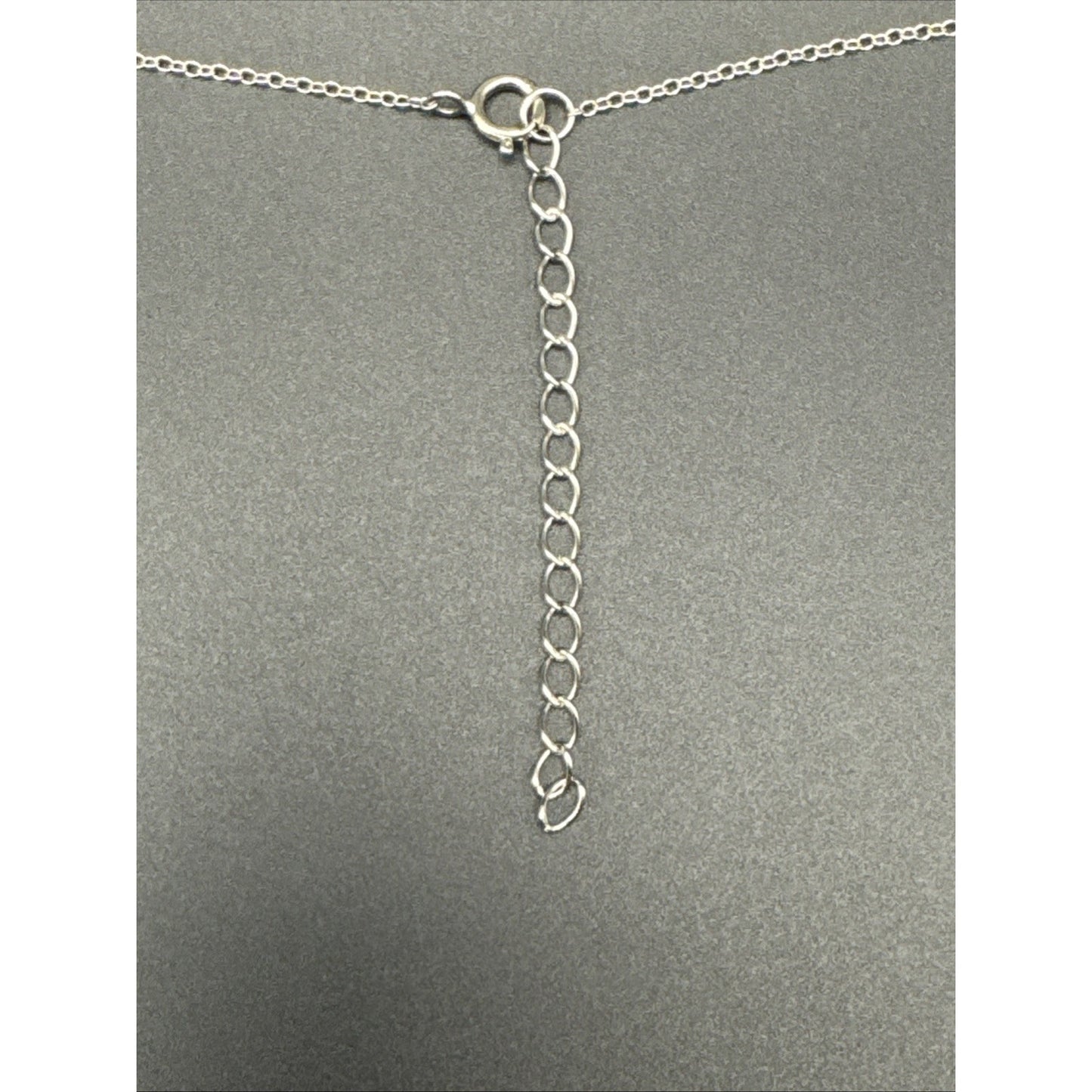 18” New Condition Sterling Silver Cz Cross Dainty Pendant Necklace