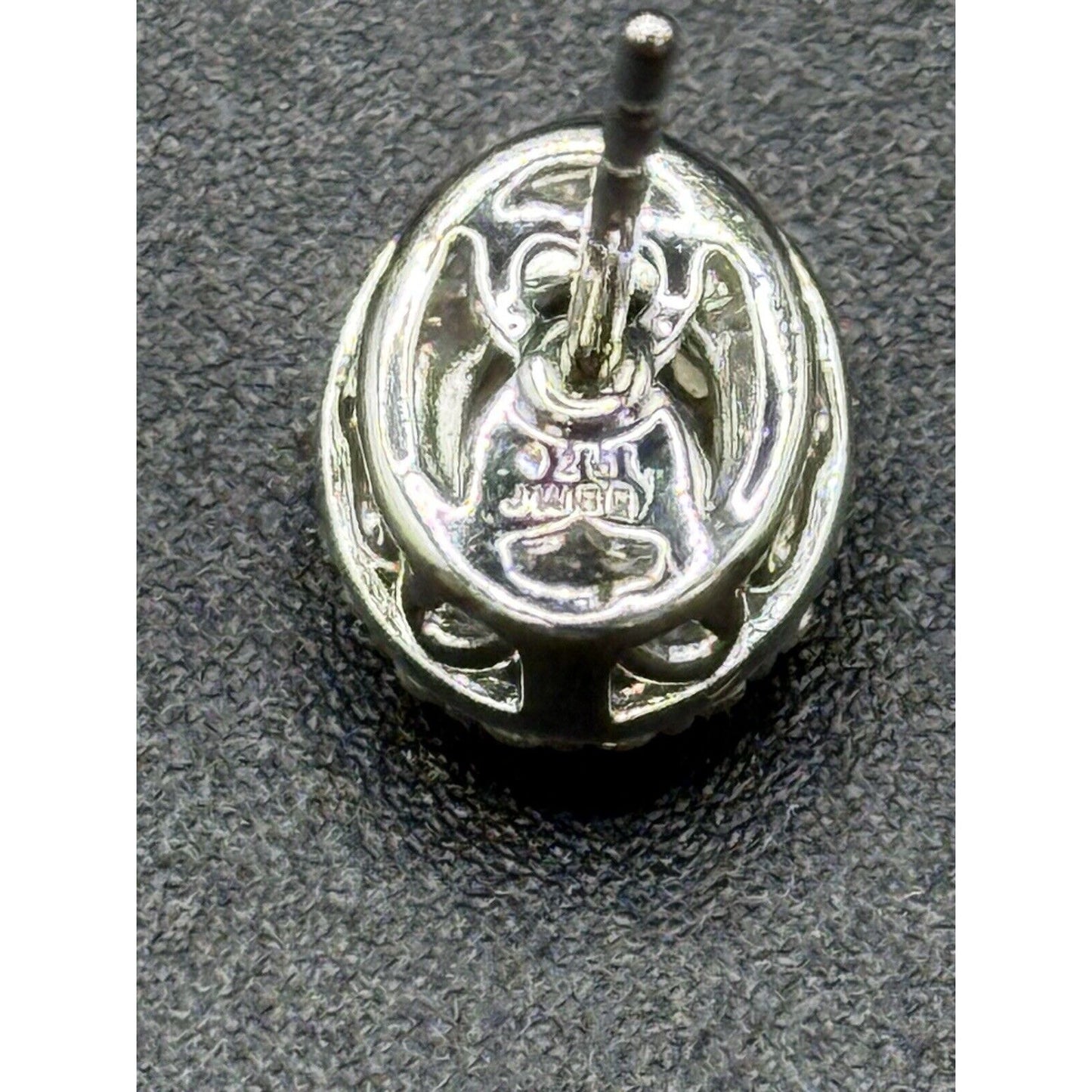 New Condition Sterling Silver Lab Created White Sapphire Earrings
