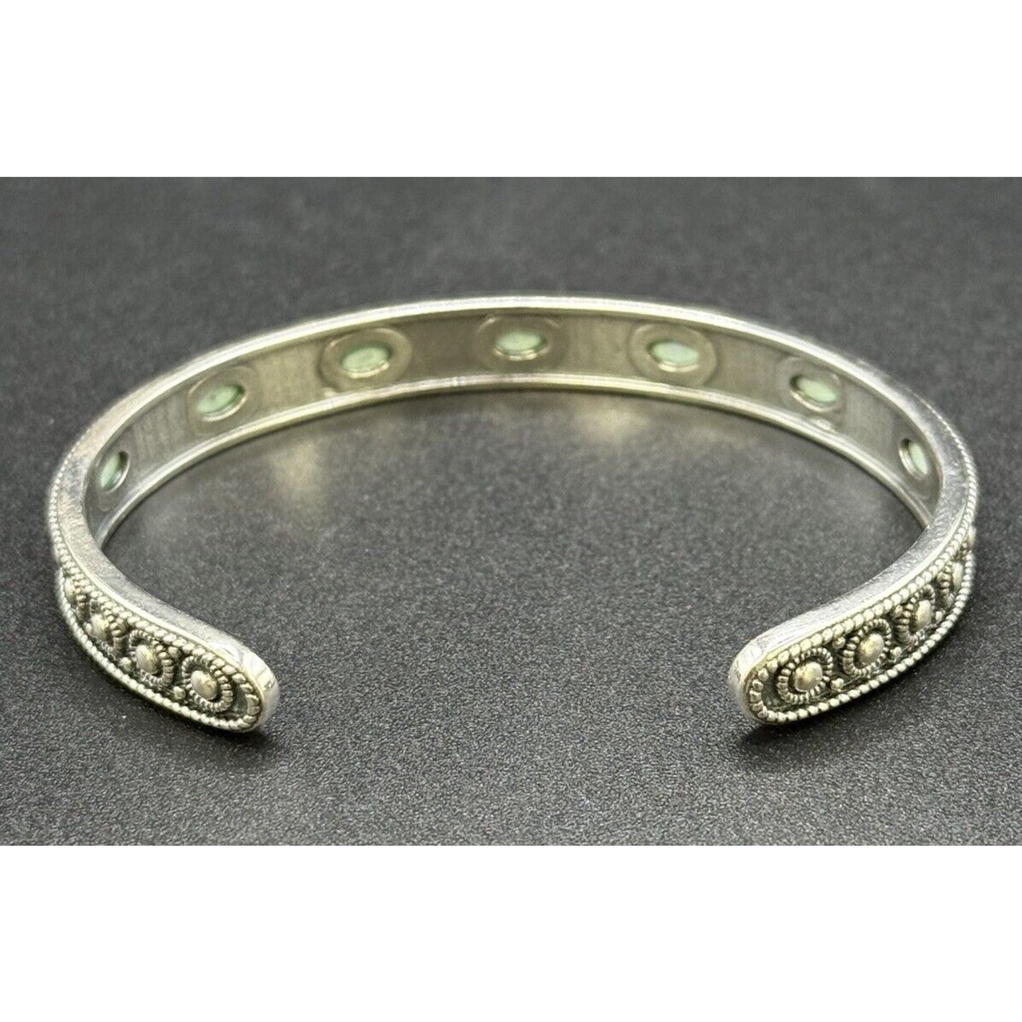 New Condition 7” Sterling Silver Genuine Turquoise Cuff Bracelet
