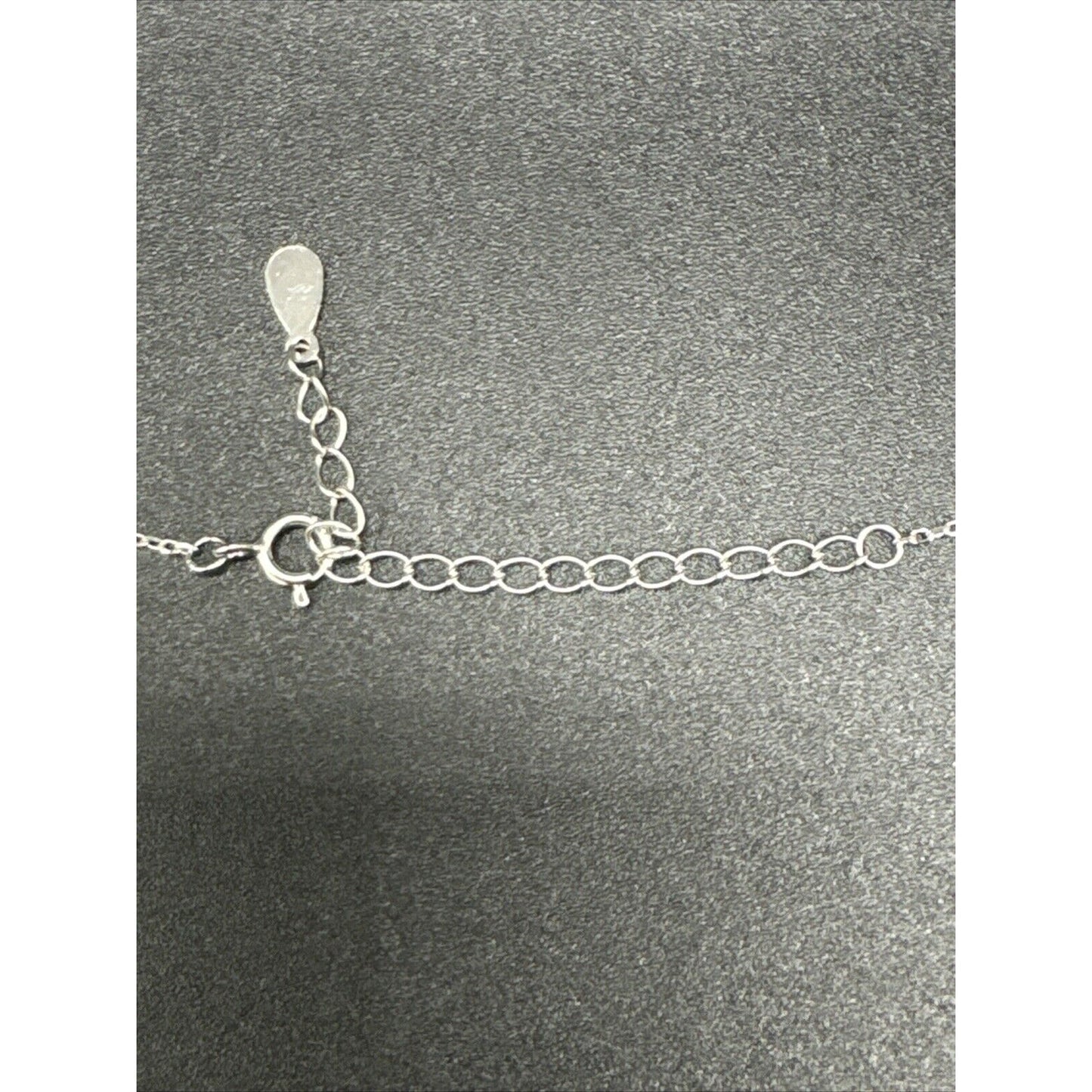 18” New Condition Sterling Silver CZ Solitaire Necklace 925