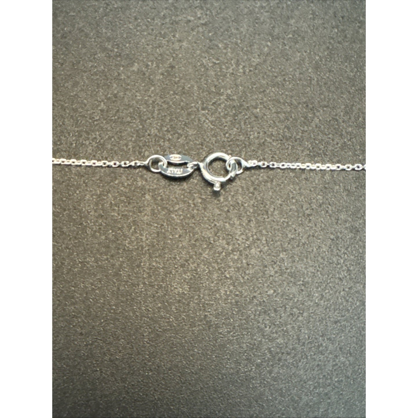 18” New Condition Sterling Silver Amethyst Crescent Moon Pendant Necklace