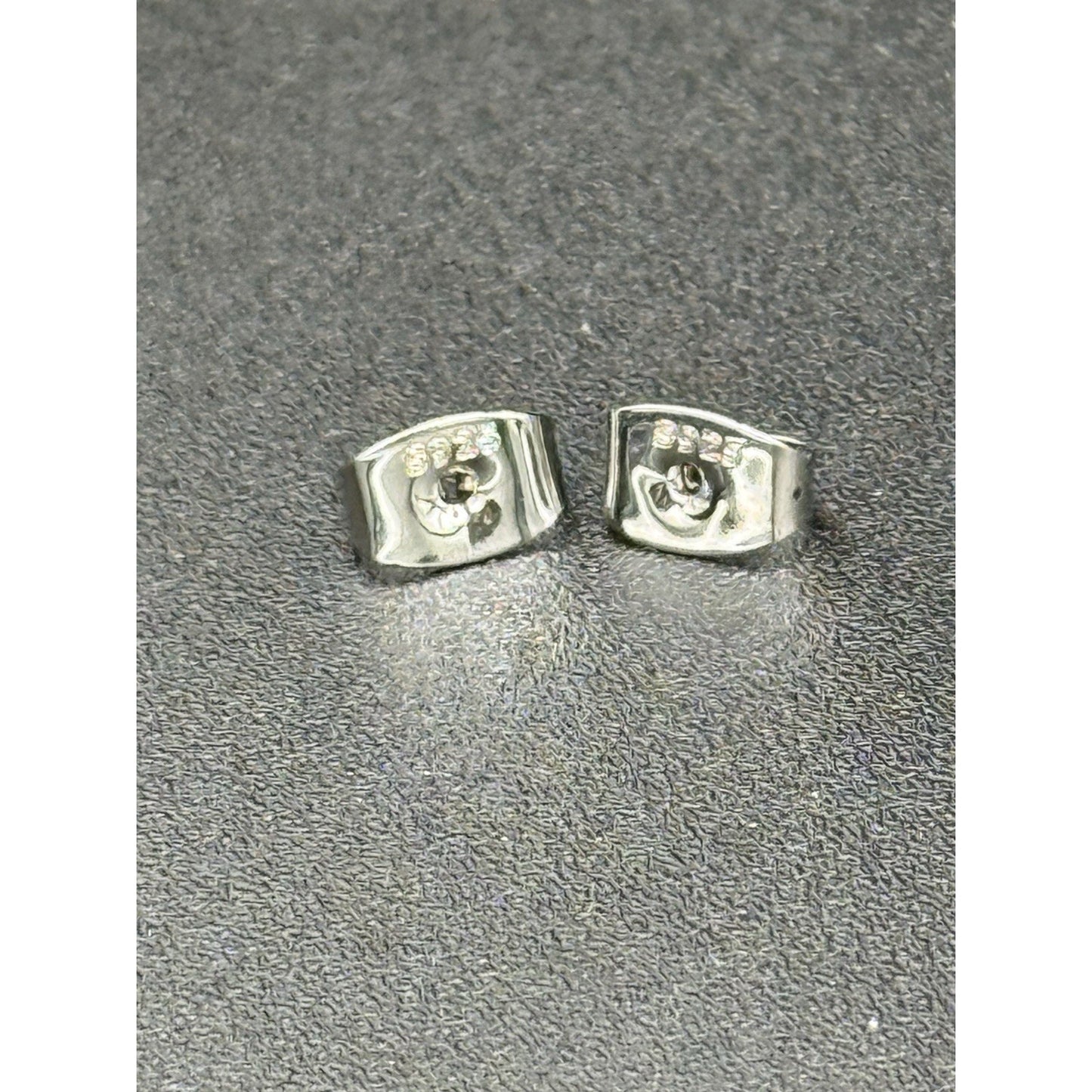 New Condition Sterling Silver Moissanite Starburst Stud Earrings 925
