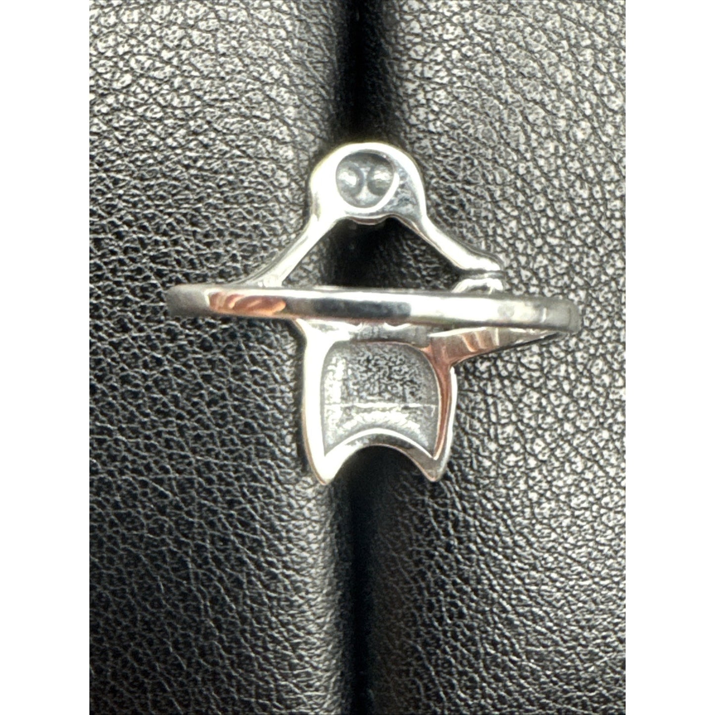 New Condition Sterling Silver Headless Skeleton Skull Ring Size 7