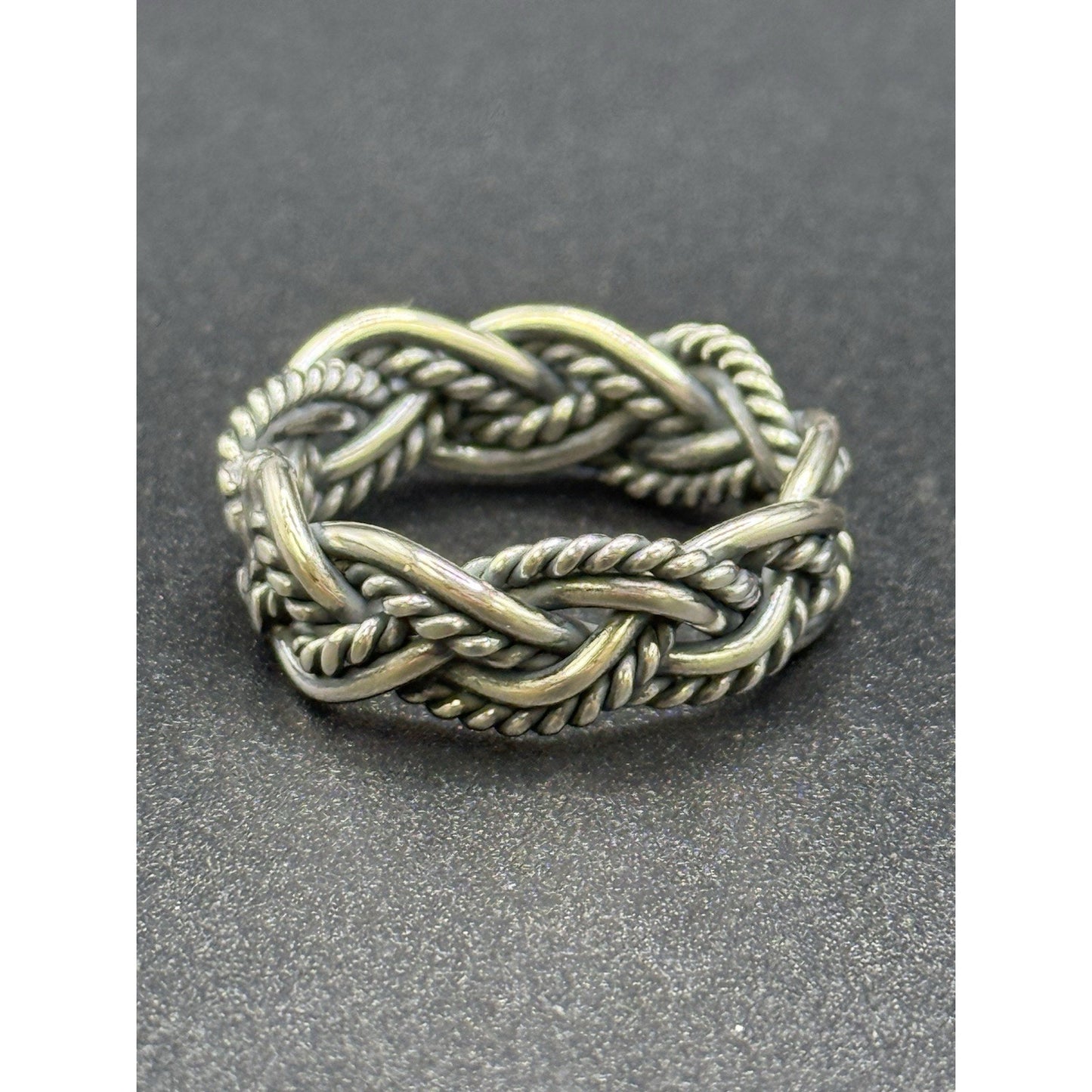 New Condition Sterling Silver Weave Band Size 9.75 925