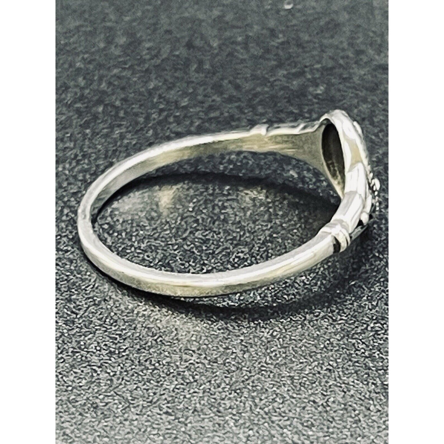 New Condition Sterling Silver Dainty Cross Ring Size 800 925