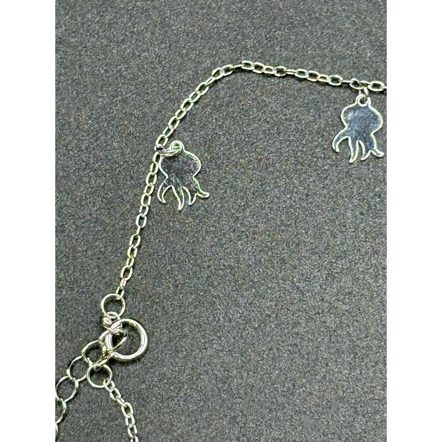 9-10” New Condition Sterling Silver Octopus Anklet 925