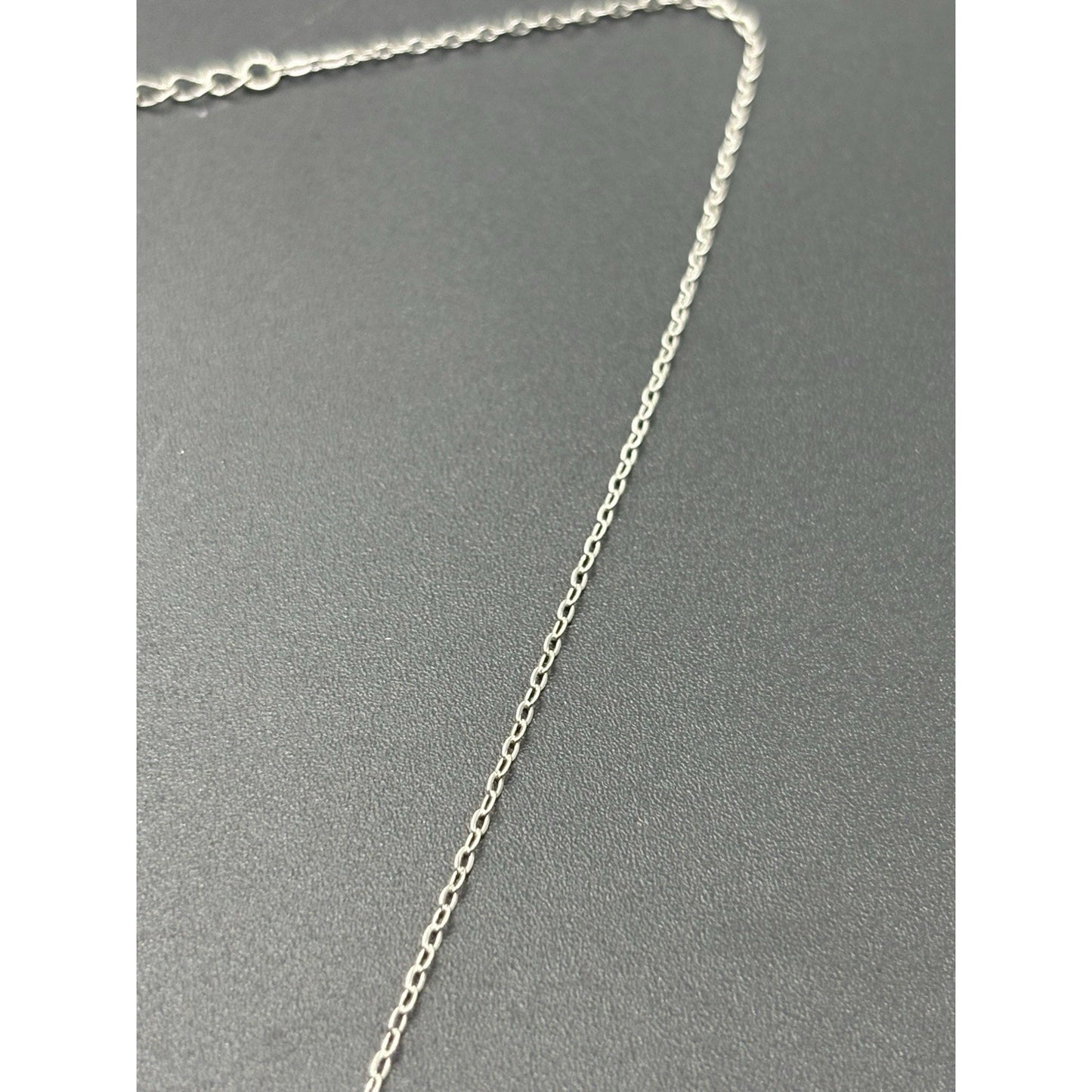 New Condition 18" Onyx Cubic Zirconia Cross Pendant Necklace