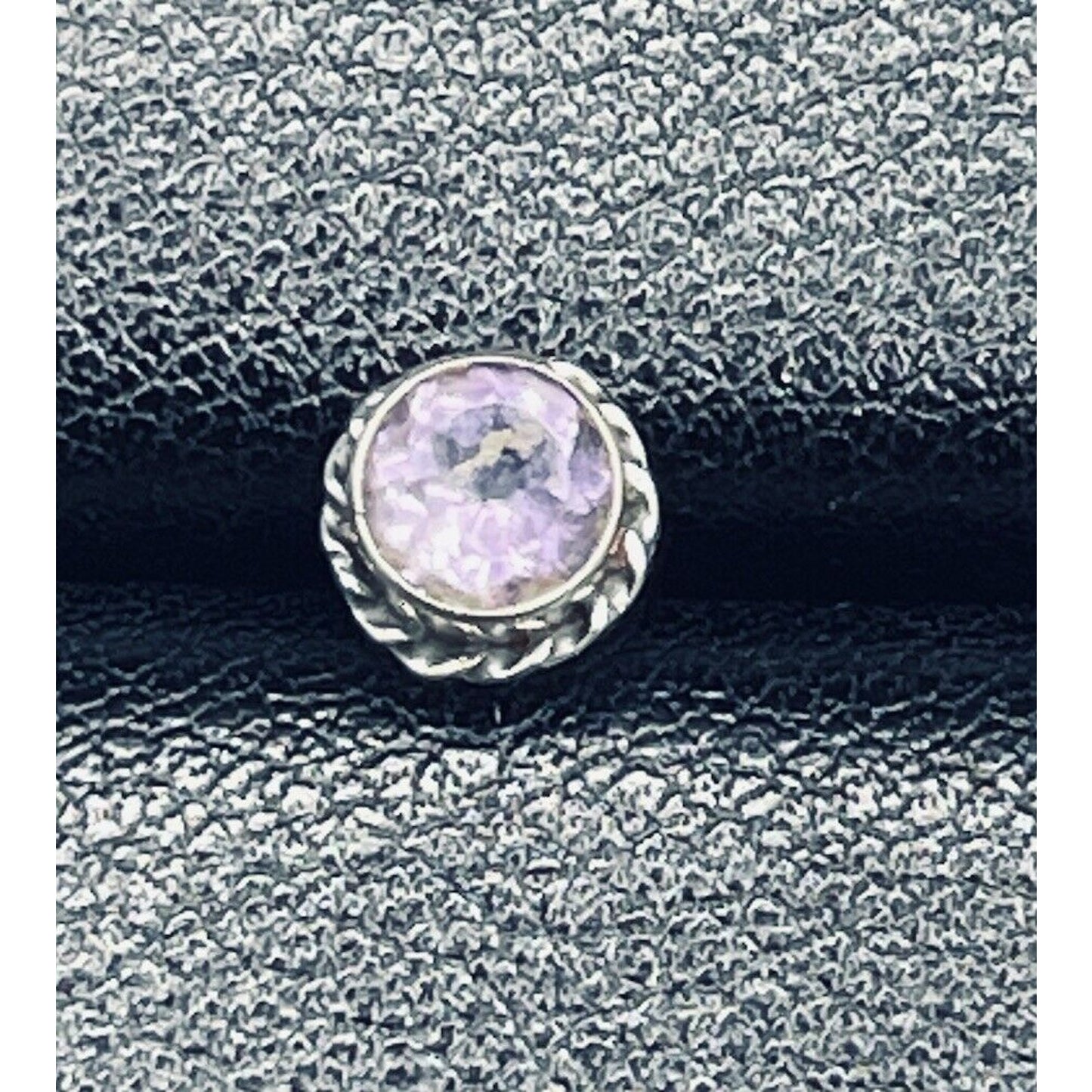 New Condition Sterling Silver 5MM Amethyst Stud Earrings 925