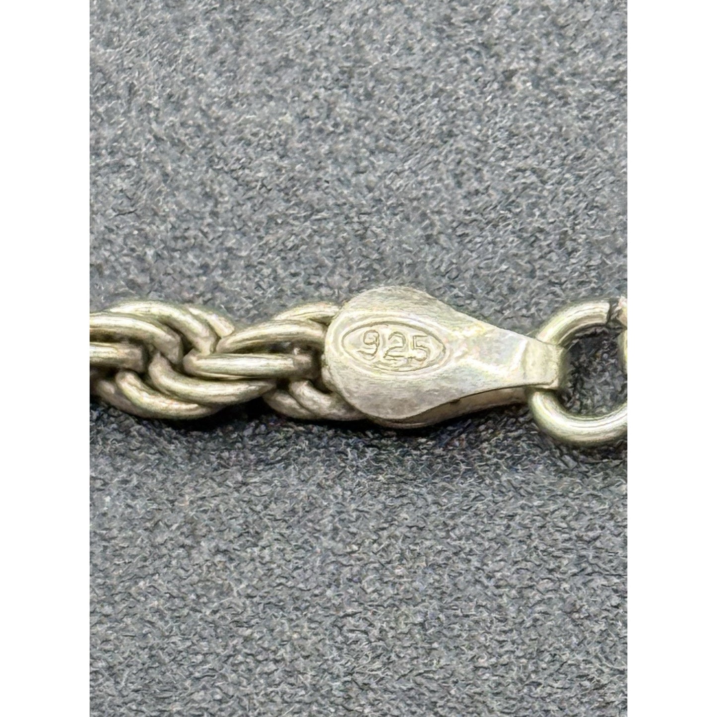 7.5” Sterling Silver Rope Chain Bracelet 8 Grams 3MM P6