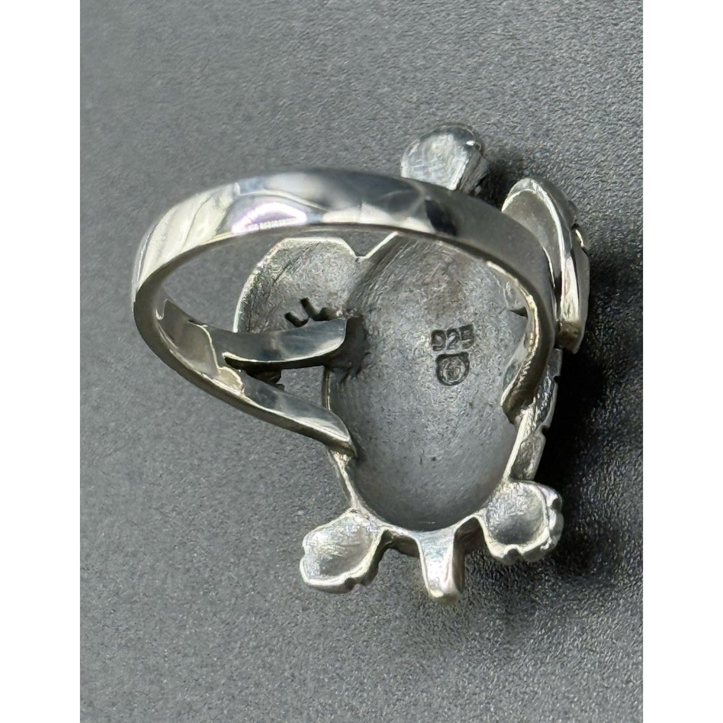 New Condition Sterling Silver Sea Turtle Ring Size 7.00