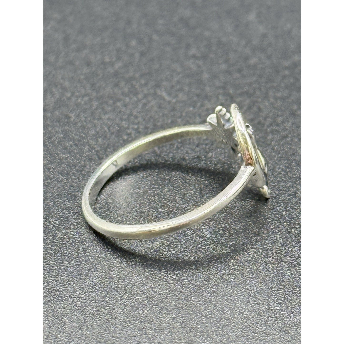 New Condition Sterling Silver Turquoise Moon Cat Star Ring Size 7.00 Adjustable