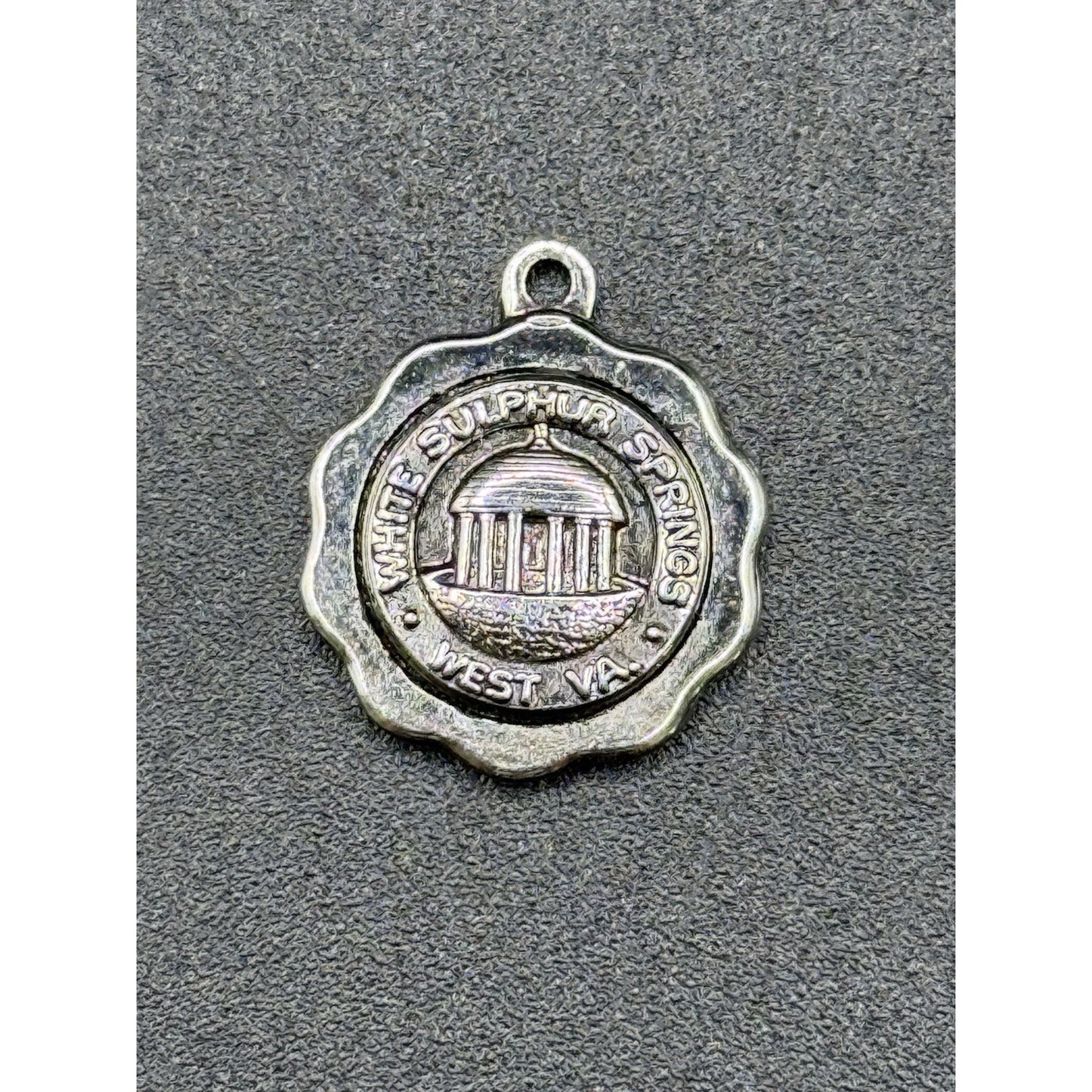 Vintage Sterling Silver White Sulpher Springs West Virginia Charm Rare N28