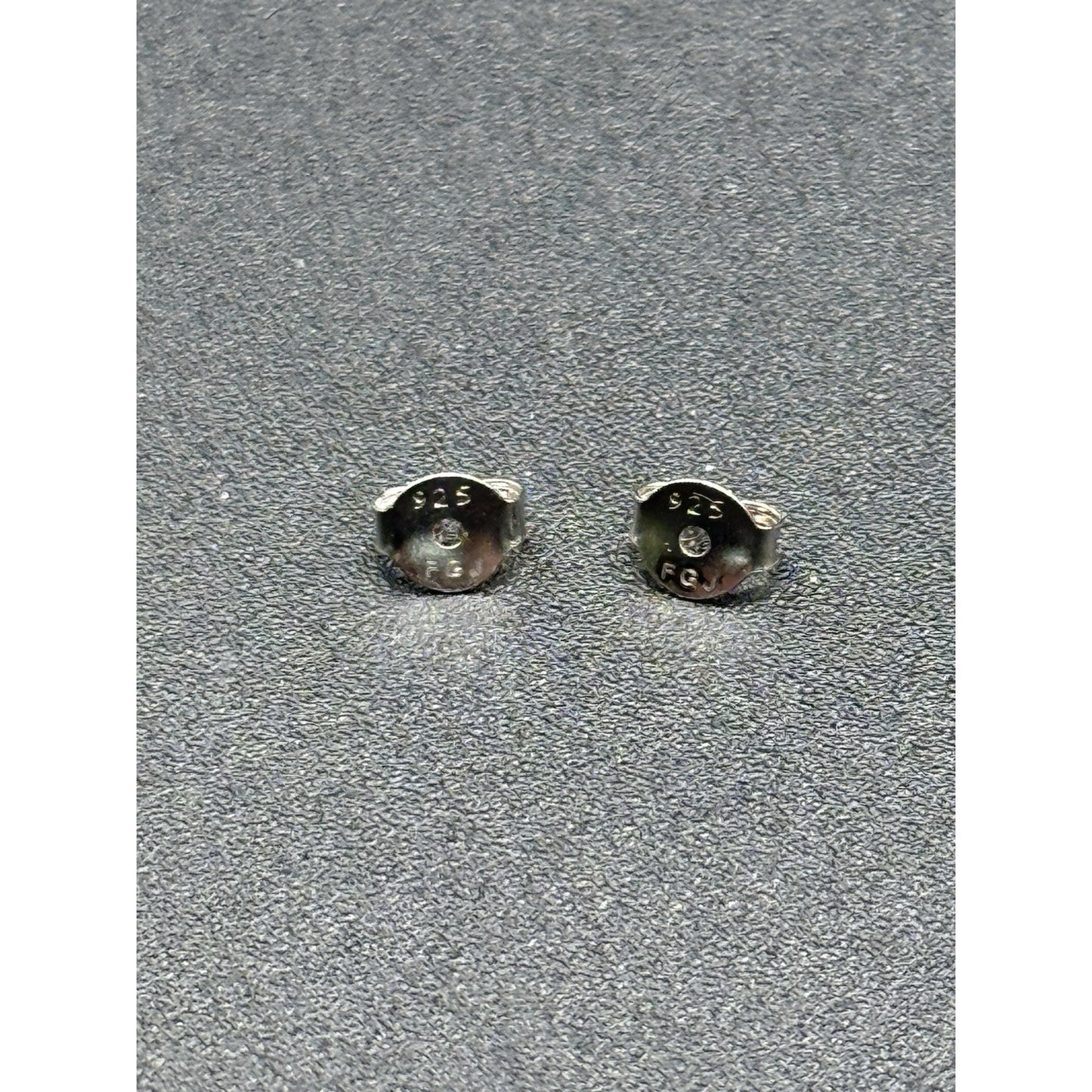 EUC Sterling Silver Tanzanite Trillion Stud Earrings 925 N20