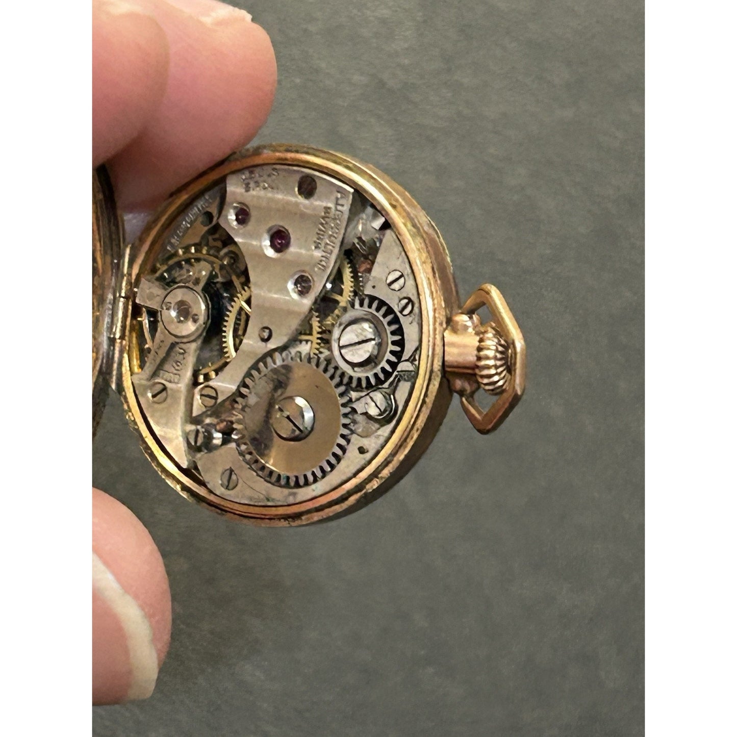 24MM LeCoultre Gold Filled Pendant Watch Not Working As Is
