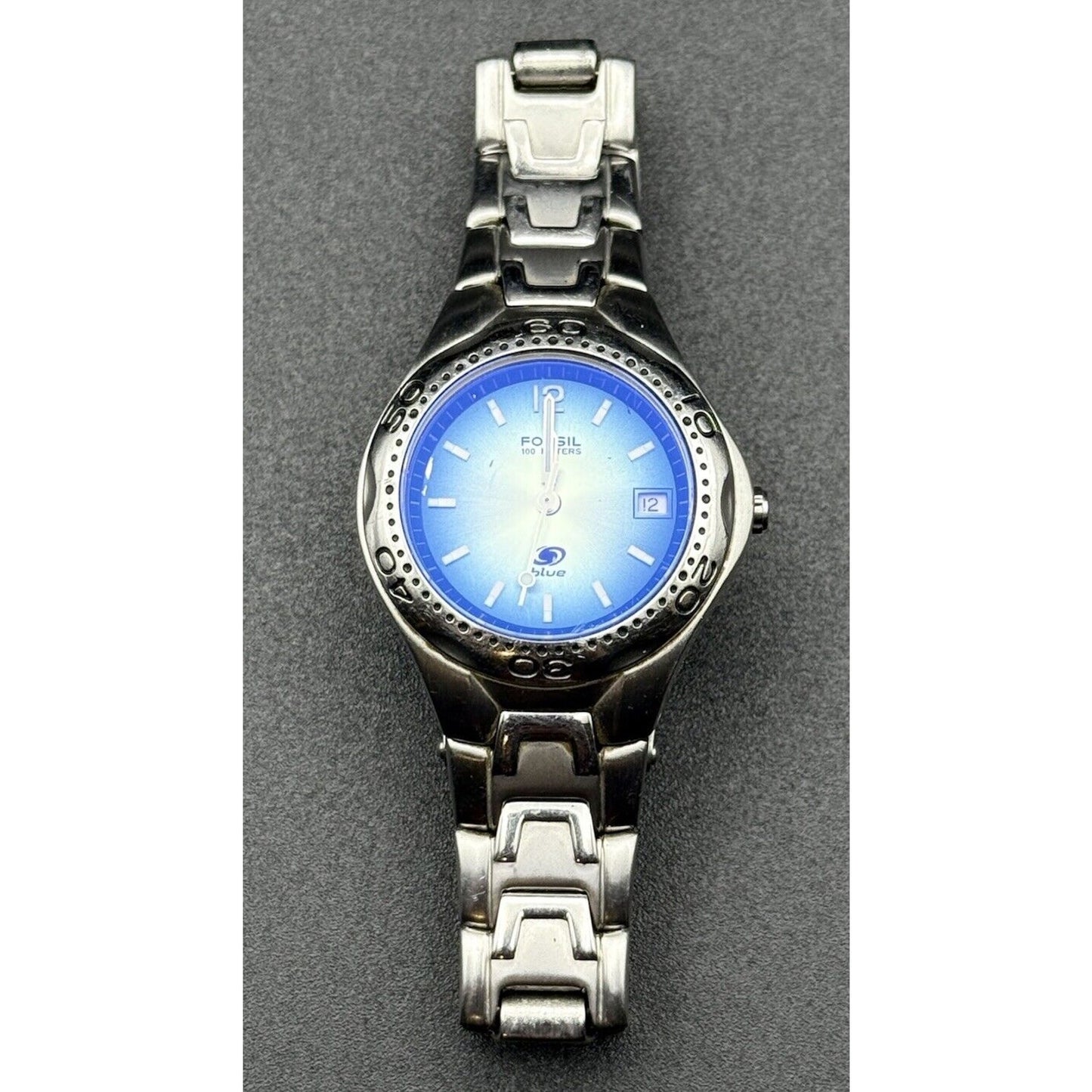 6” Fossil Blue Ladies 30MM New Battery N12
