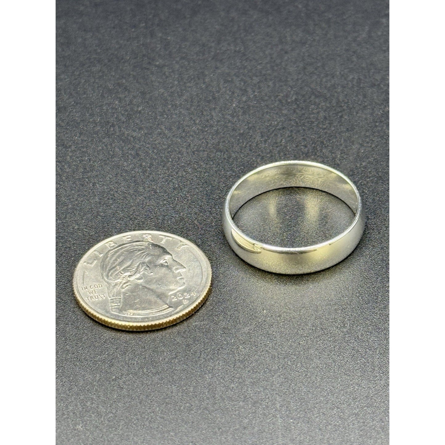 New Condition Sterling Silver 6MM Comfort Fit Wedding Band Size 13