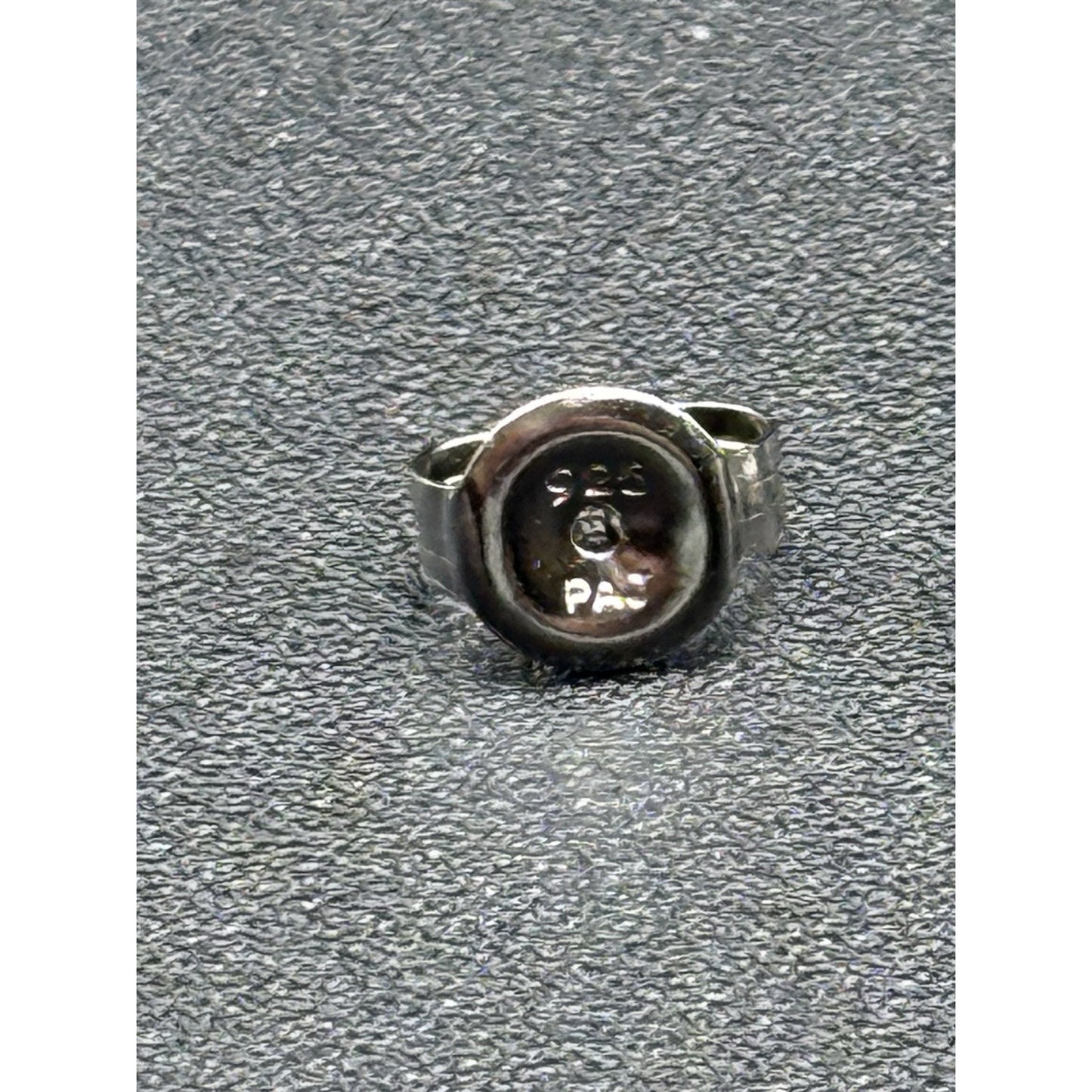 Excellent Used Condition Sterling Silver 4ctw Cubic Zirconia Stud Earrings N19