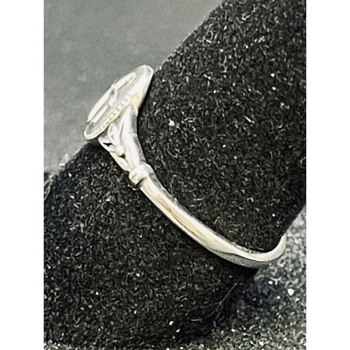New Condition Sterling Silver Dainty Cross Ring Size 800 925