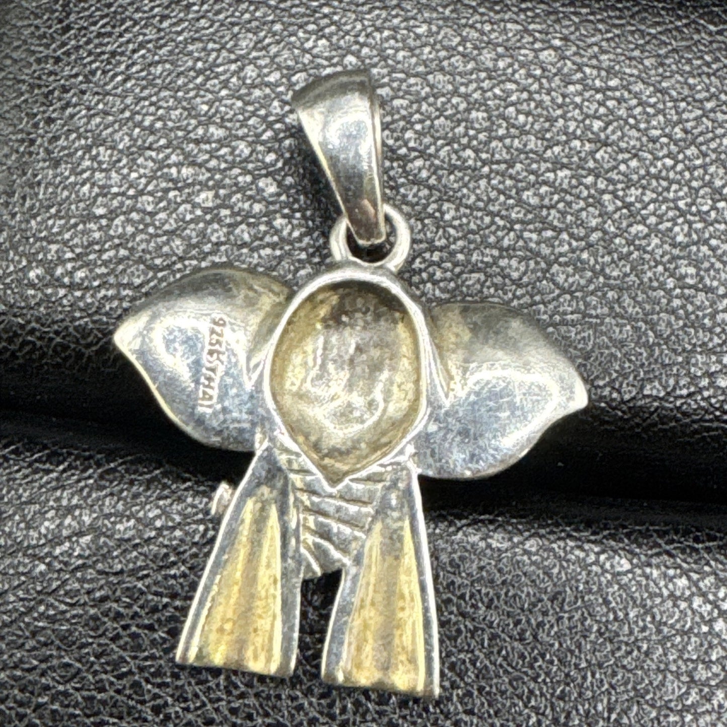 Sterling Silver Marcasite Elephant Pendant 925 P2