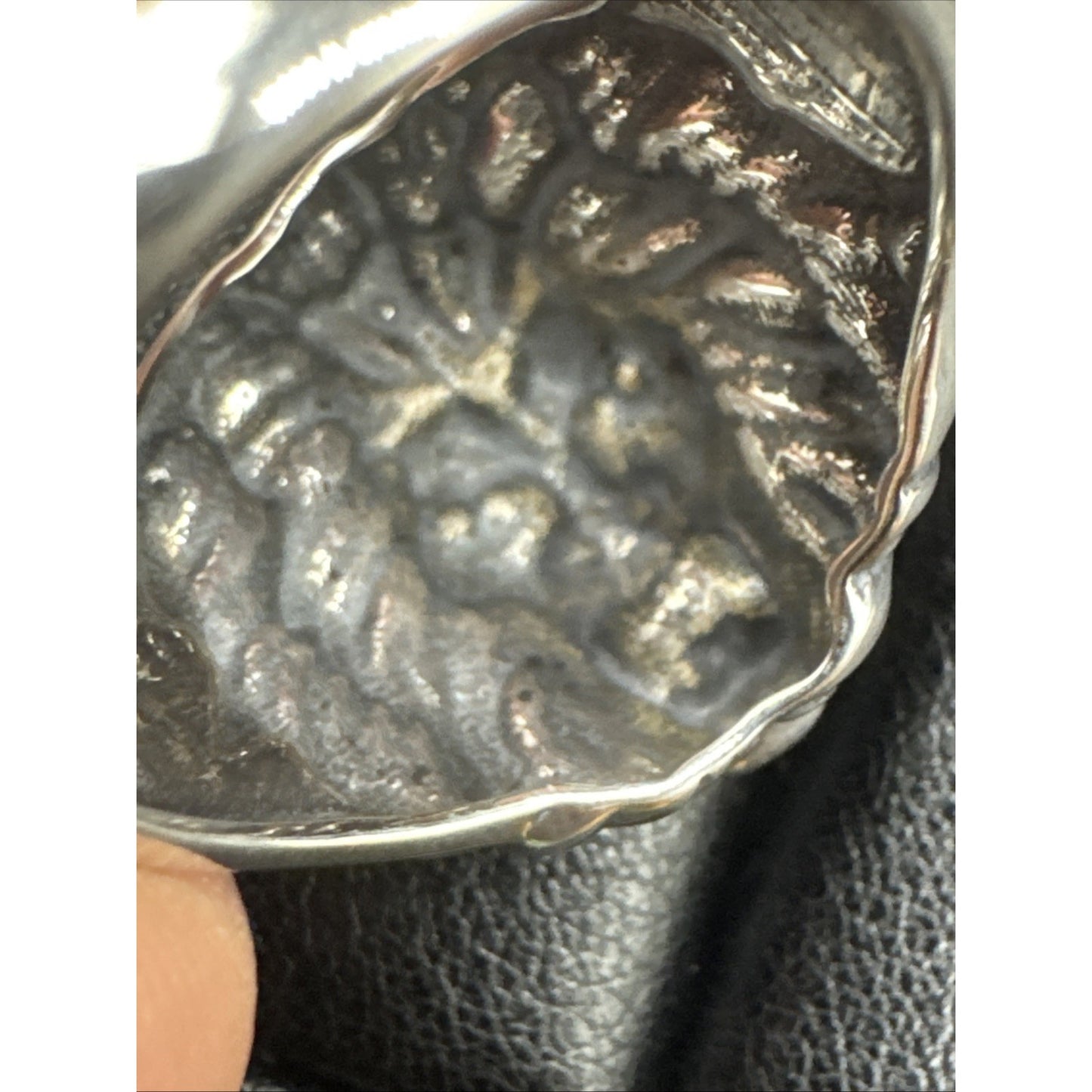 New Condition Sterling Silver Lion Head Ring 925 Size 11