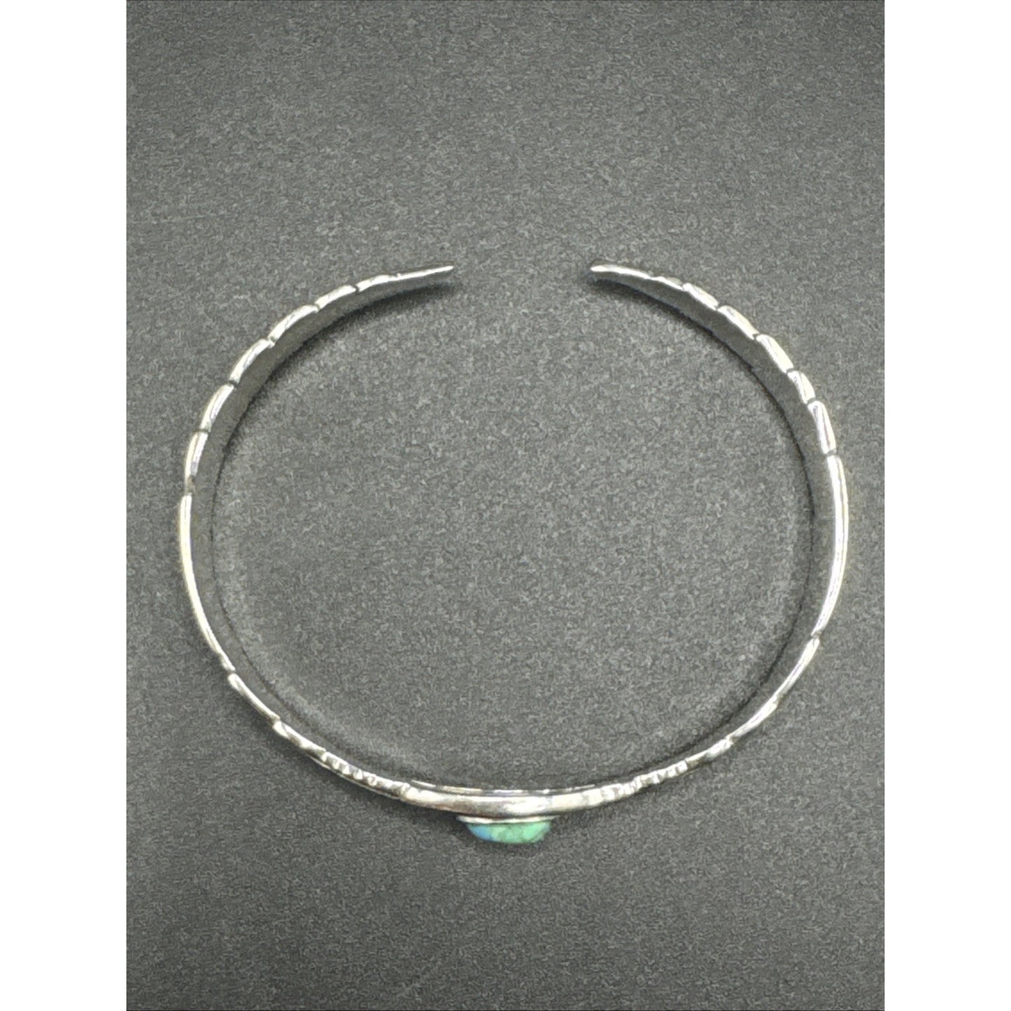New Condition 7” Sterling Silver Turquoise Feather Cuff Bracelet 925