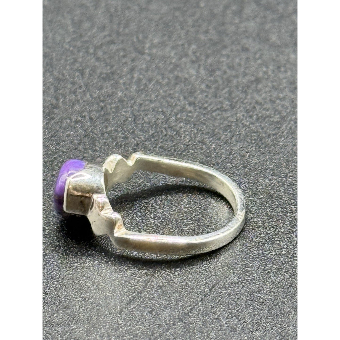 New Condition Sterling Silver Copper Purple Turquoise Ring Size 5.00 P19