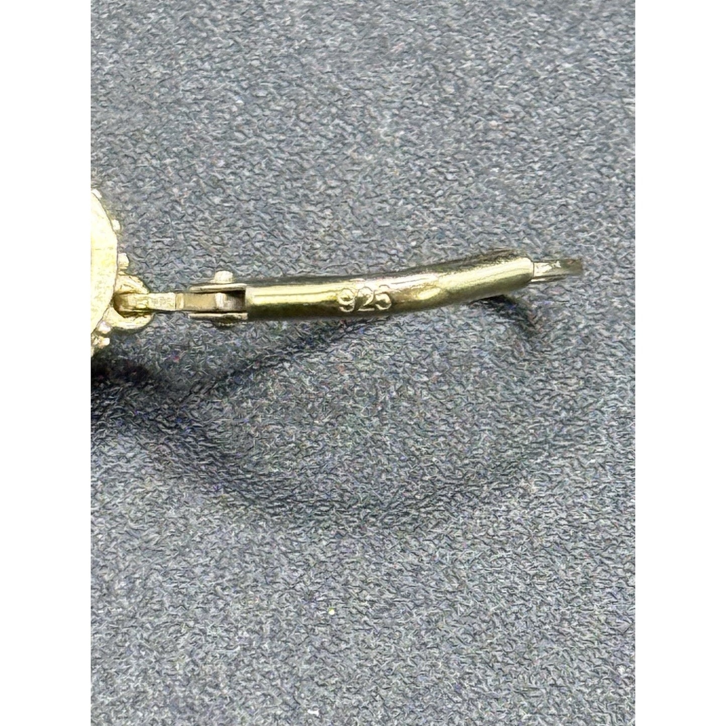 Gold Sterling Silver Cubic Zirconia Dangle Earrings 925 P10