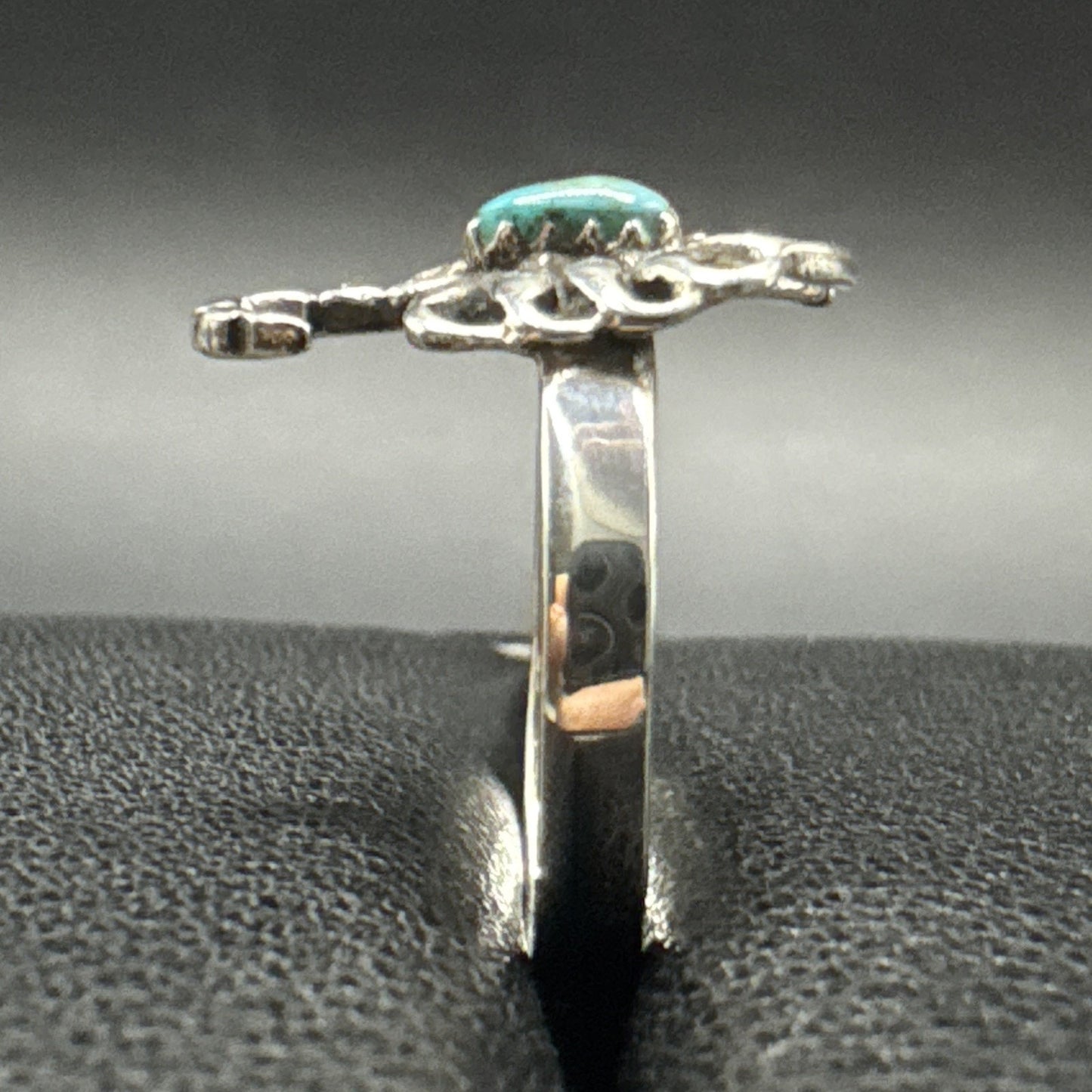 New Condition Sterling Silver Turquoise Scorpion Zodiac Ring 925 Size 7.00