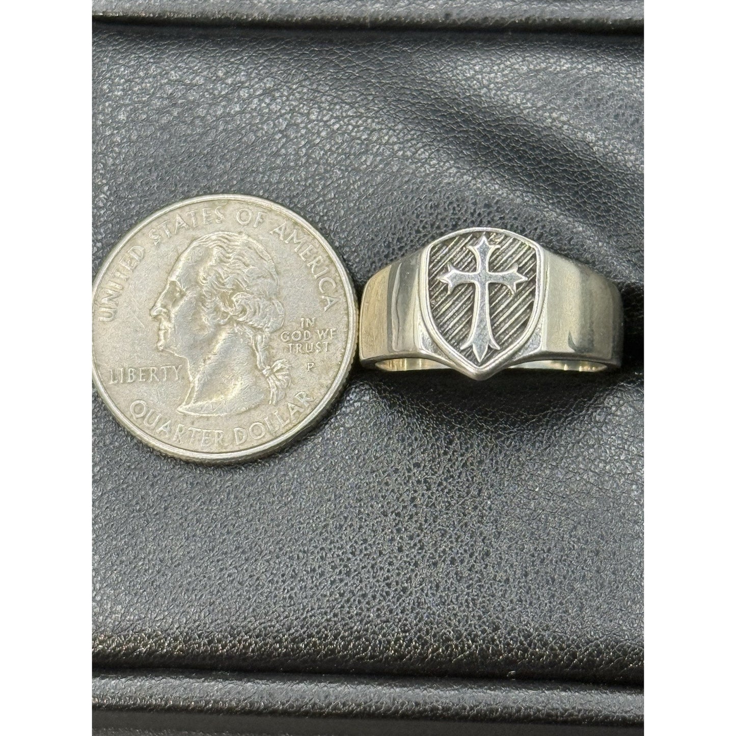 Excellent Used Condition Sterling Silver Medieval Ring Size 9.50 925 N26