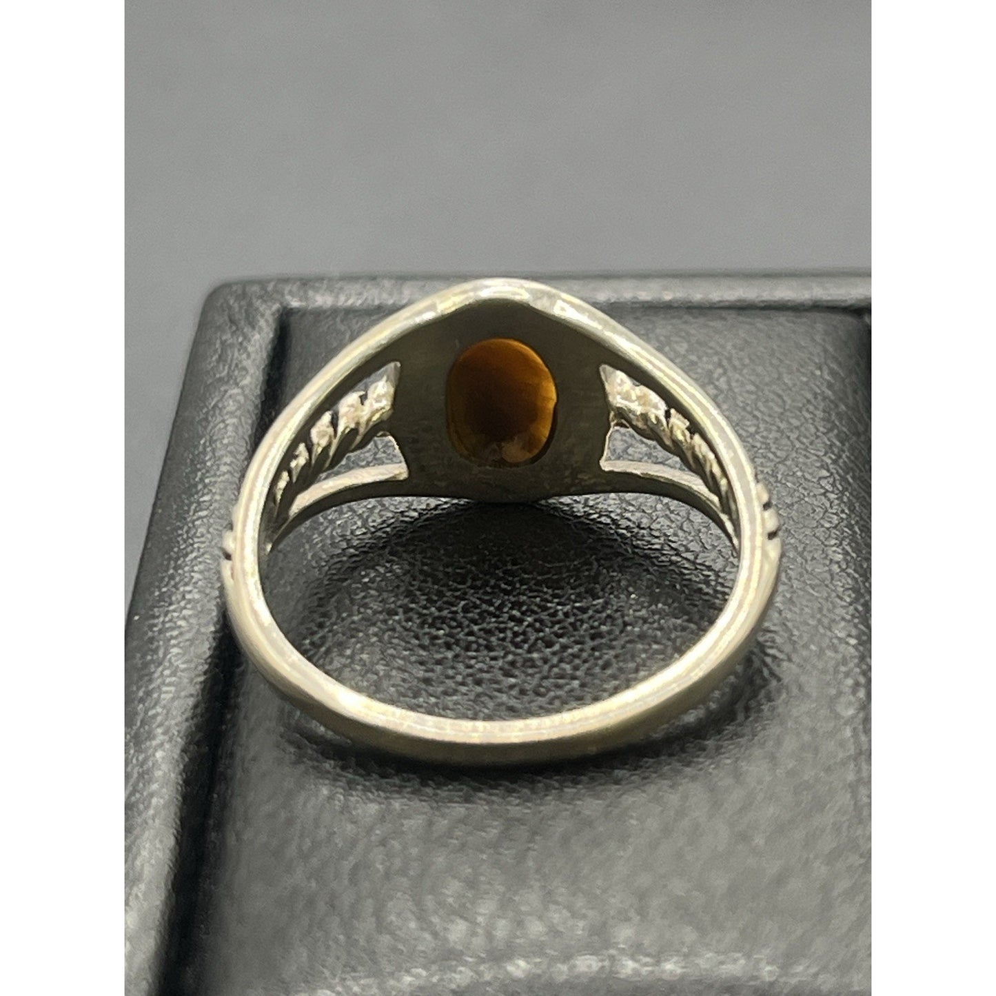 Vintage Sterling Silver Tigers Eye Ring Size 8 W11