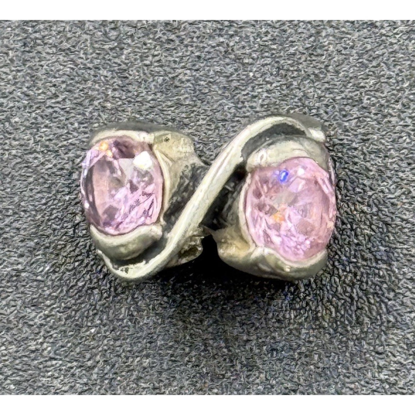 Chamilia Sterling Silver Pink Cubic Zirconia “Forever” Retired Charm P18