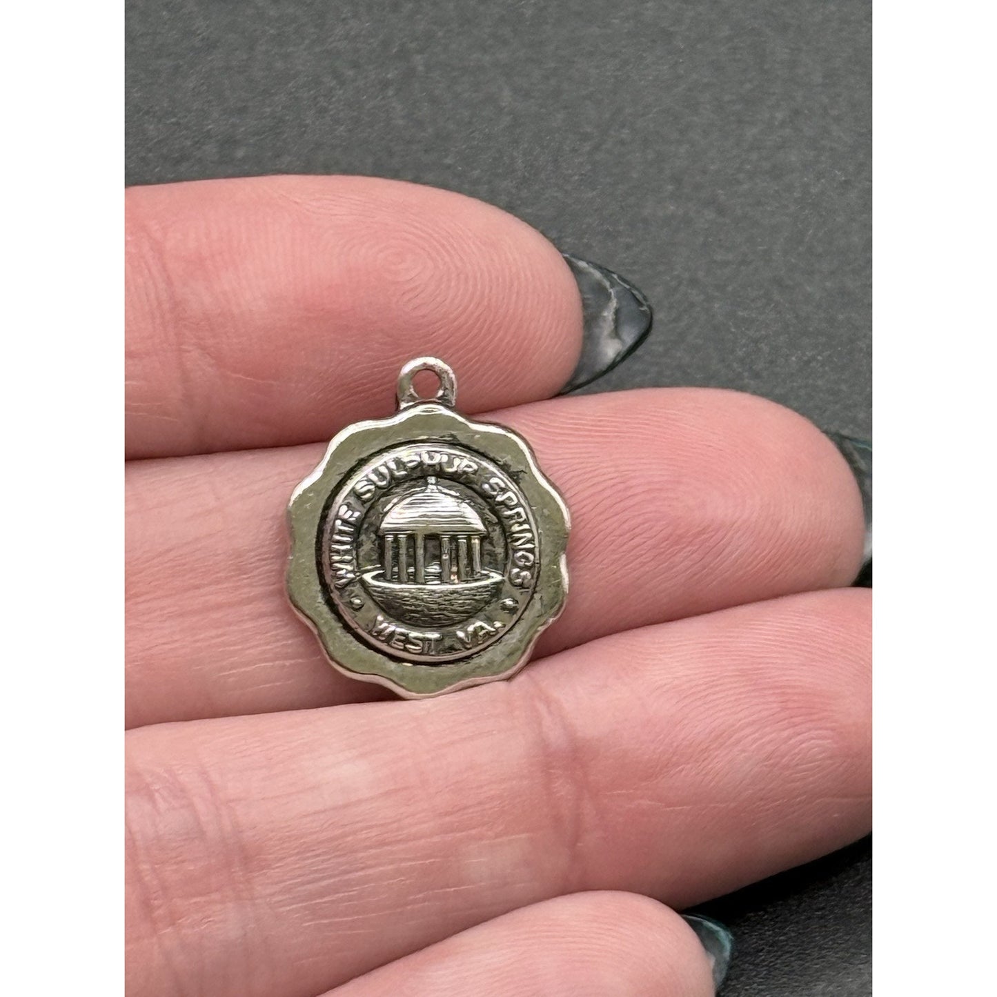 Vintage Sterling Silver White Sulpher Springs West Virginia Charm Rare N28