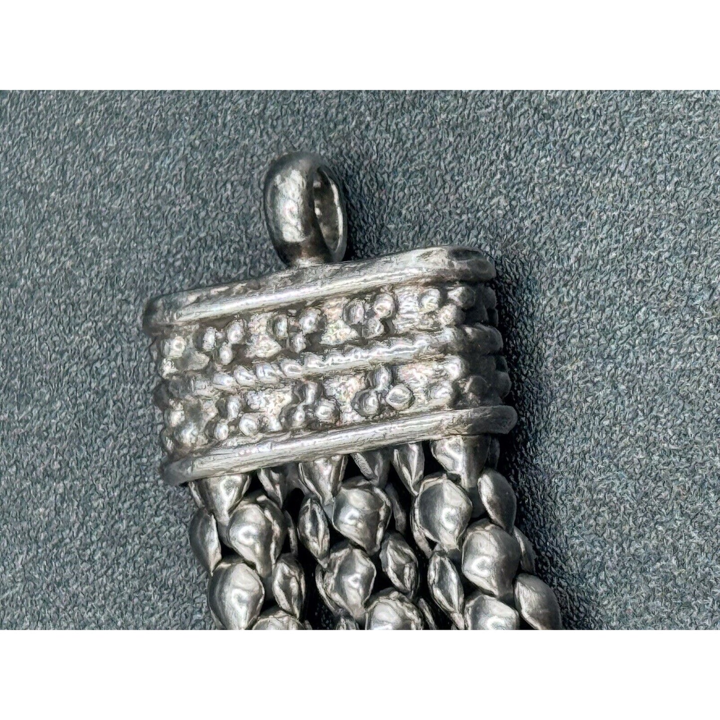 7.5" Vintage Sterling Silver Triple Strand Bracelet 45 Grams M15