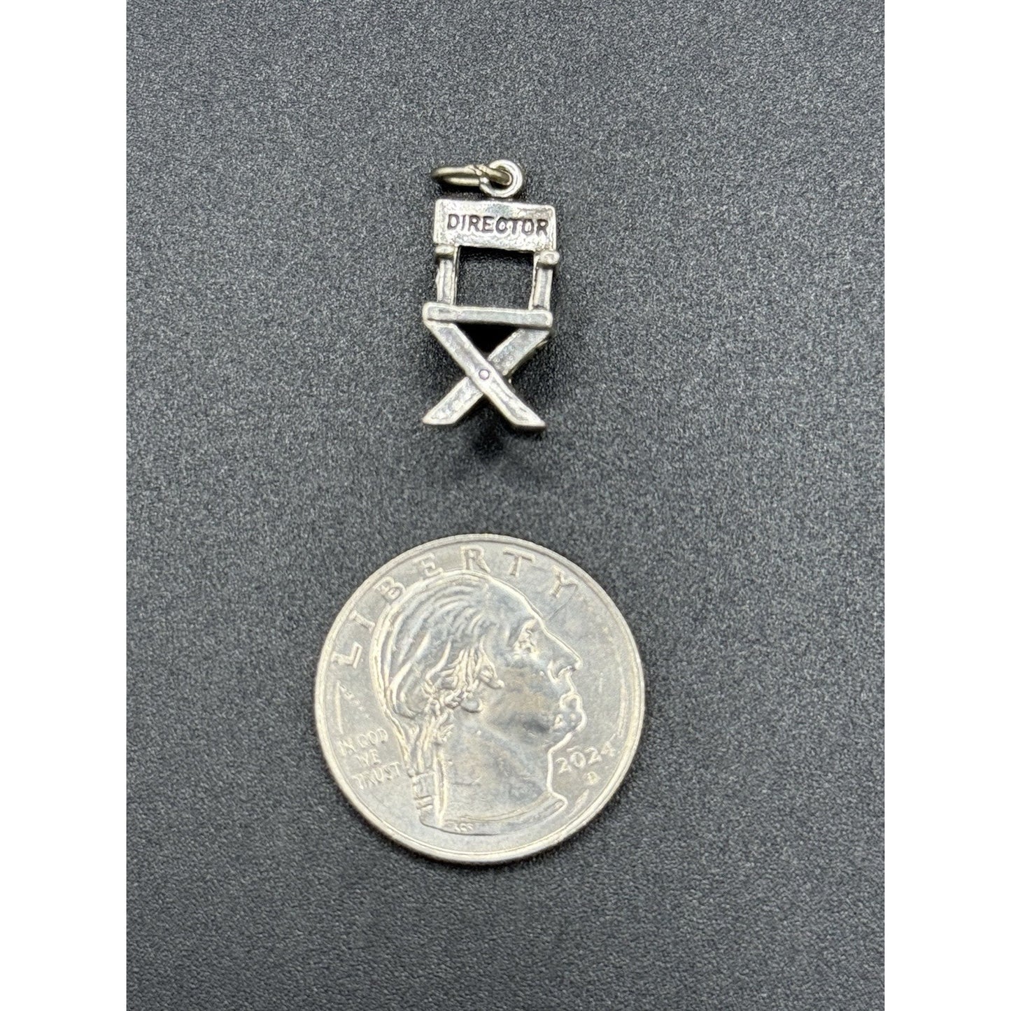 Vintage Sterling Silver Directors Chair Hollywood CA Charm P3