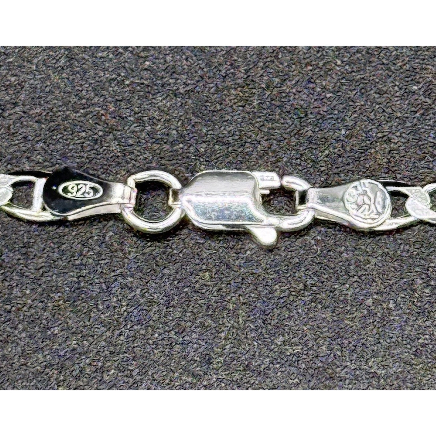 New Condition 18” Sterling Silver Flat Marina Chain Necklace 3.50MM 6 Grams