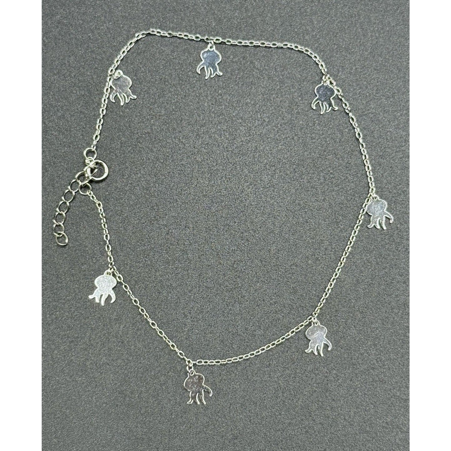 9-10” New Condition Sterling Silver Octopus Anklet 925