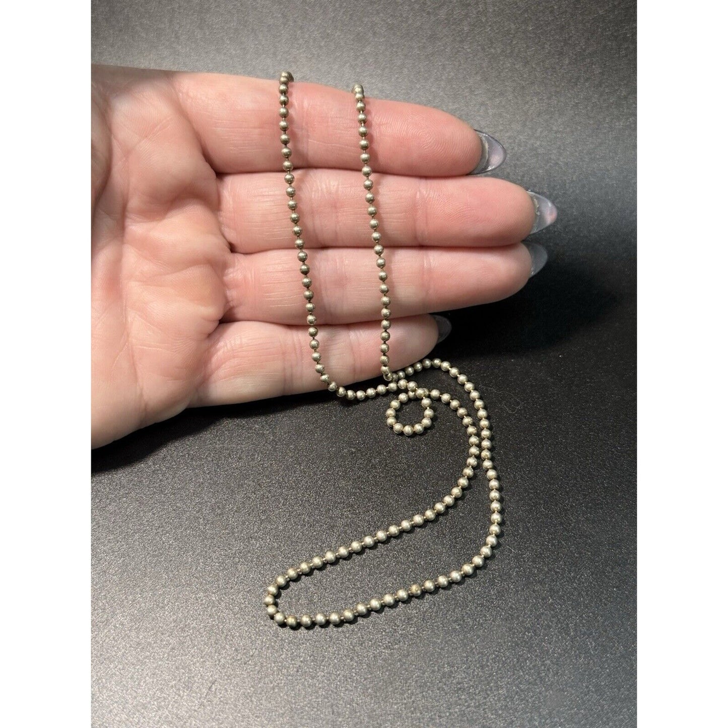 18” Sterling Silver Bathtub Chain Necklace 925 M29