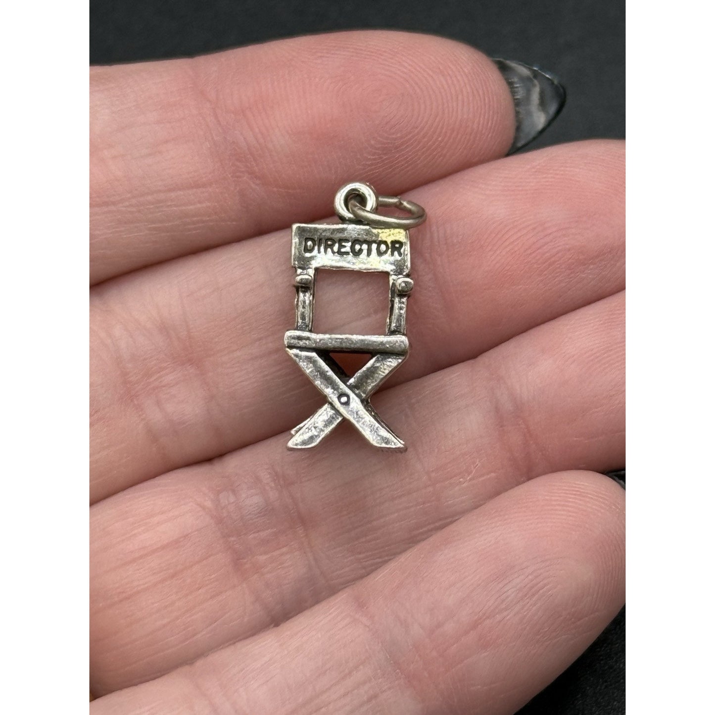 Vintage Sterling Silver Directors Chair Hollywood CA Charm P3