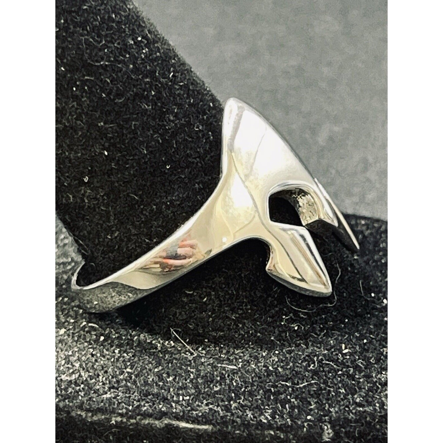 New Condition Sterling Silver Spartacus Gladiator Mask Ring Size 10.00
