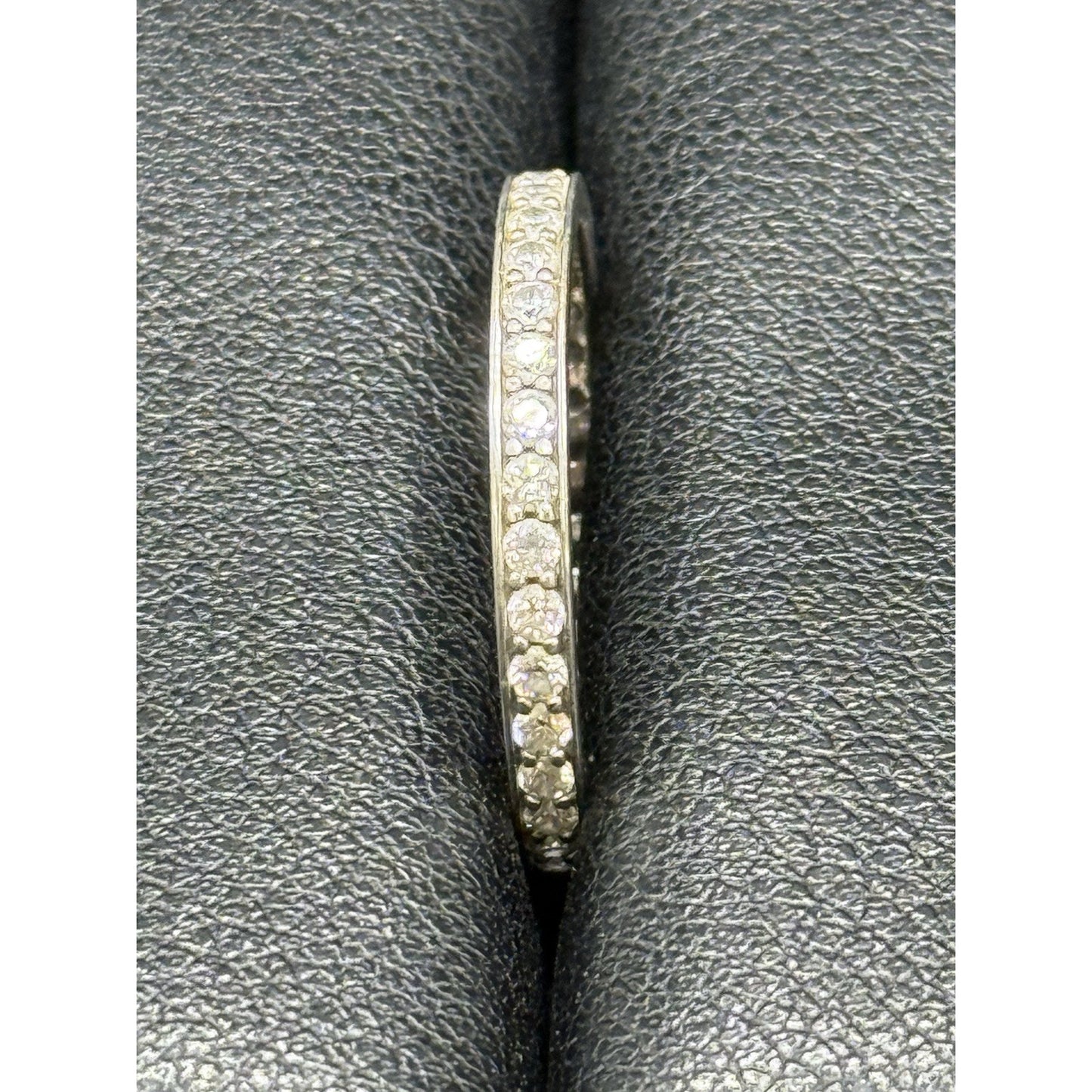 Sterling Silver Cubic Zirconia Eternity Band Size 8.75 925 P10