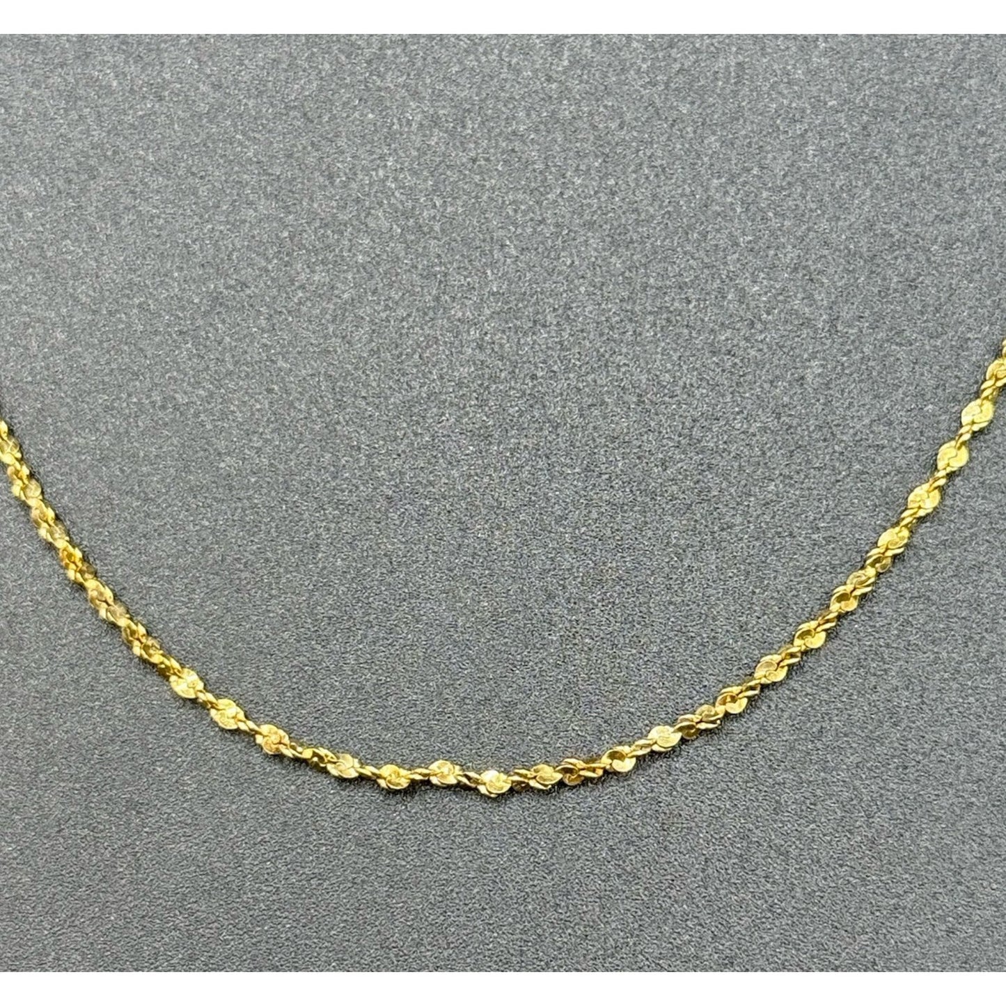 20” Gold Sterling Silver Twist Chain Necklace 925 P5